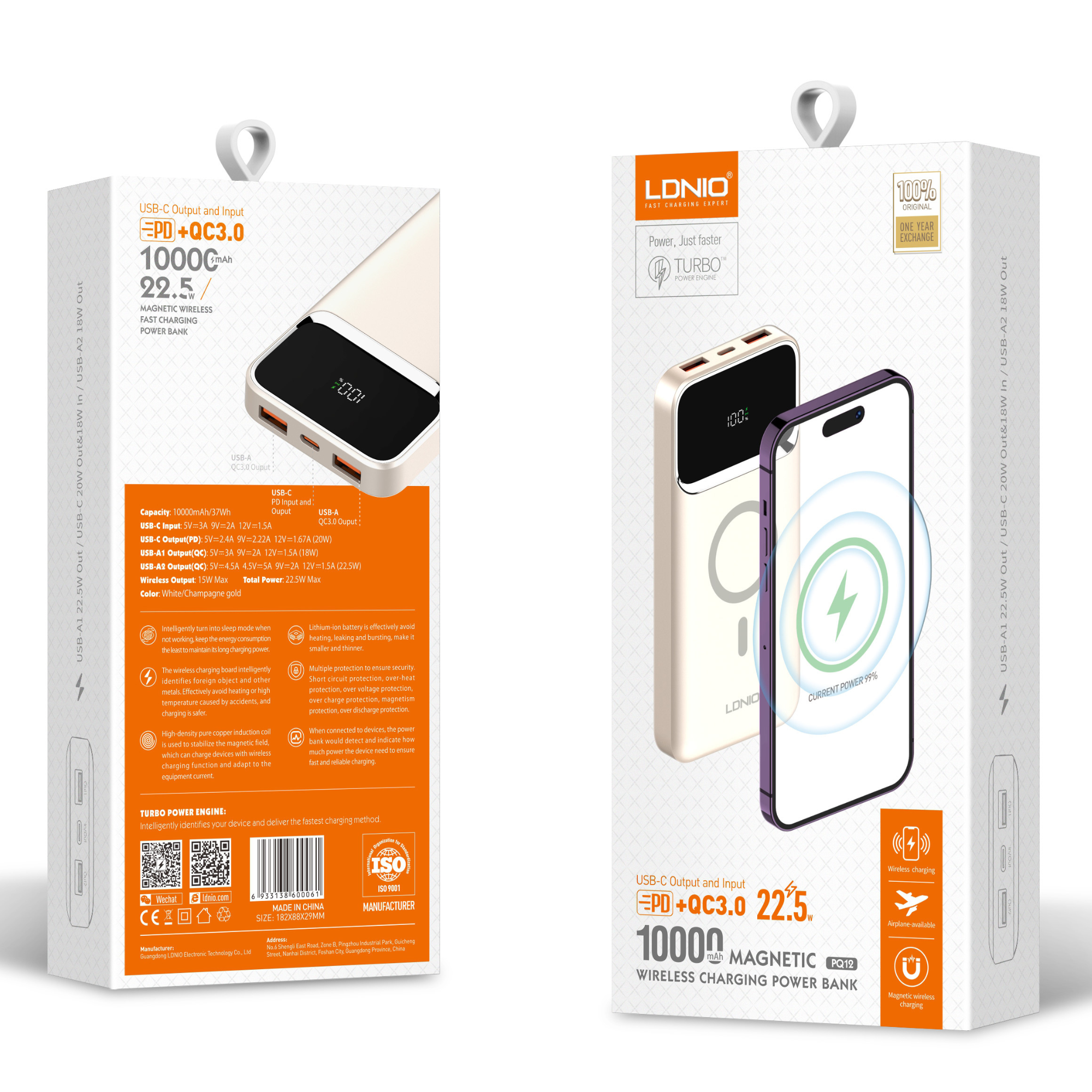 Ldnio Magnetic Wireless Power Bank PQ12