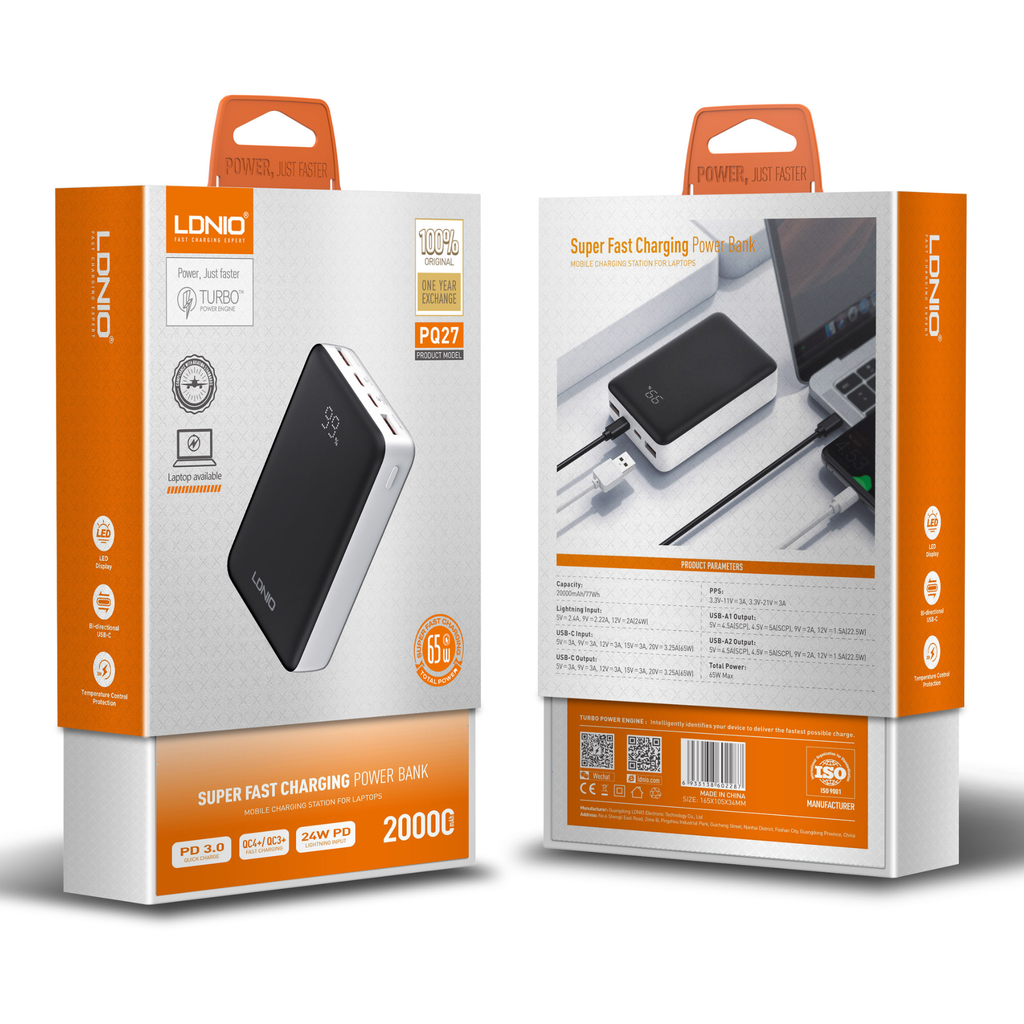 Ldnio Super Fast Power Bank PQ27