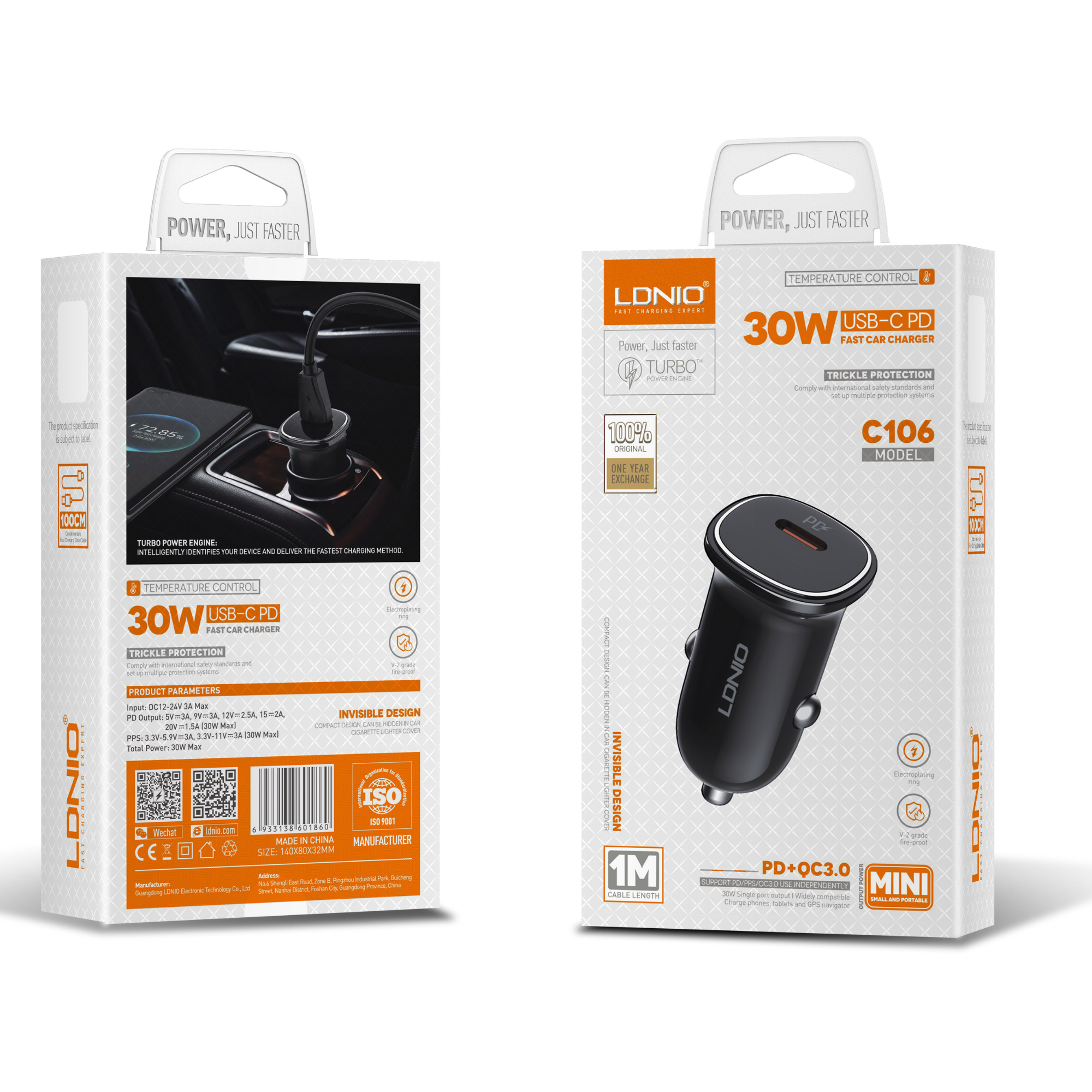 Ldnio USB-C PD Fast Car Charger C106