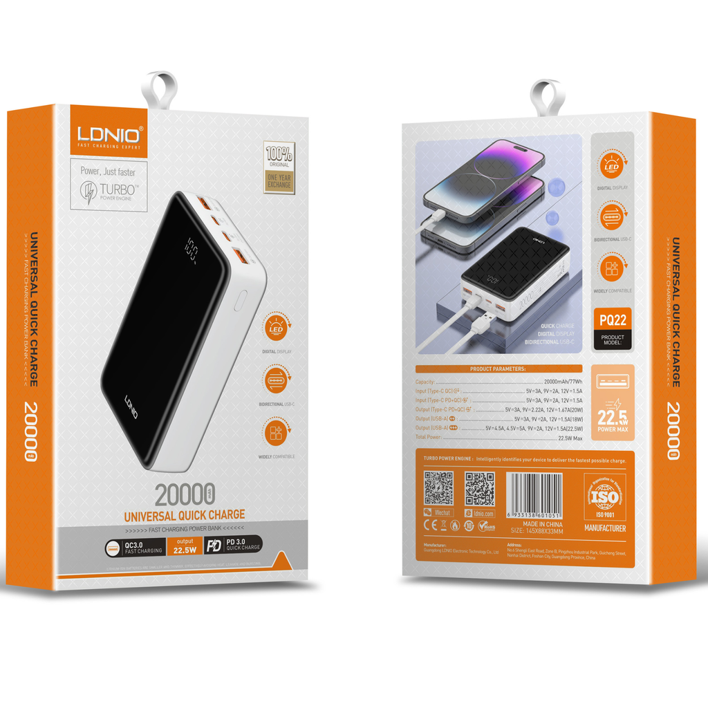 Ldnio Universal QC Power Bank PQ22
