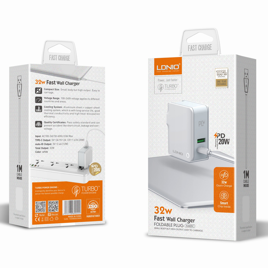 Ldnio Foldable Fast Wall Charger A4403c
