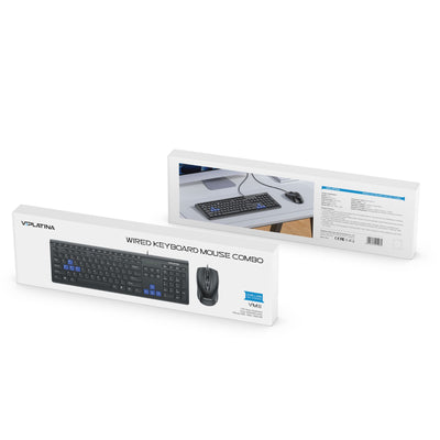 VIPLatina Wired Mouse & Keyboard Combo VM11