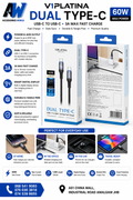 VIPLATINA USB-C TO USB-C 60W FAST CHARGE