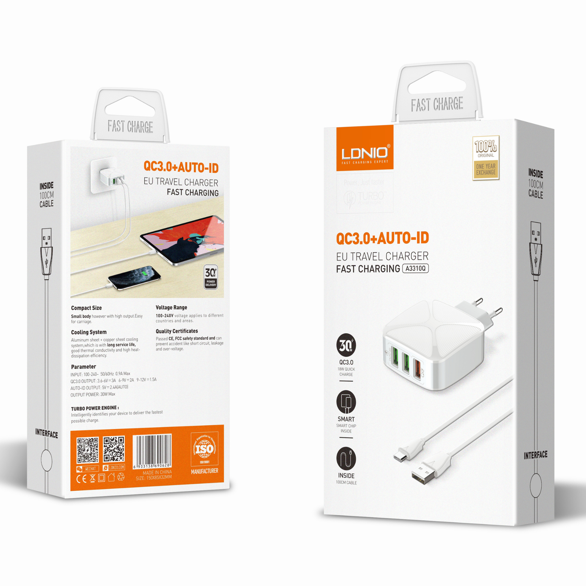 Ldnio QC3.0 + Auto ID Fast Charger A3310Q