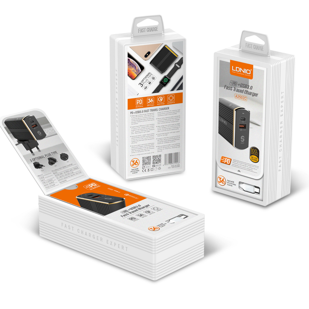 Ldnio PD + USB3.0 Fast Charger A2502c