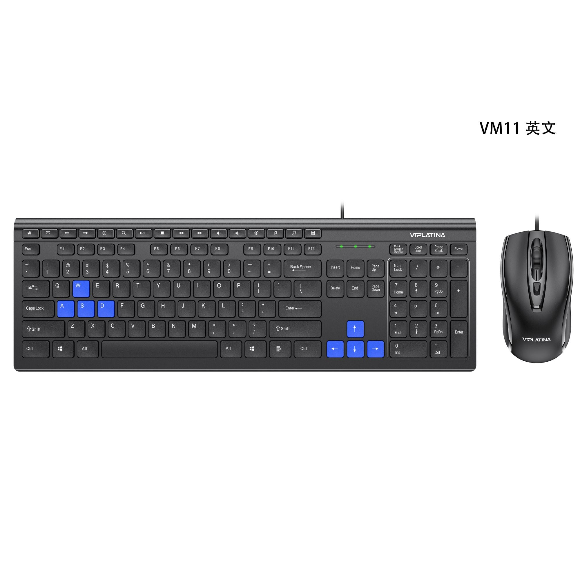 VIPLatina Wired Mouse & Keyboard Combo VM11
