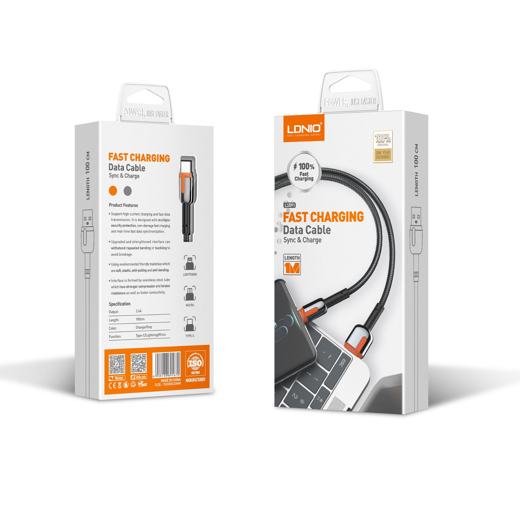 LDNIO Fast Charging Cable LS591