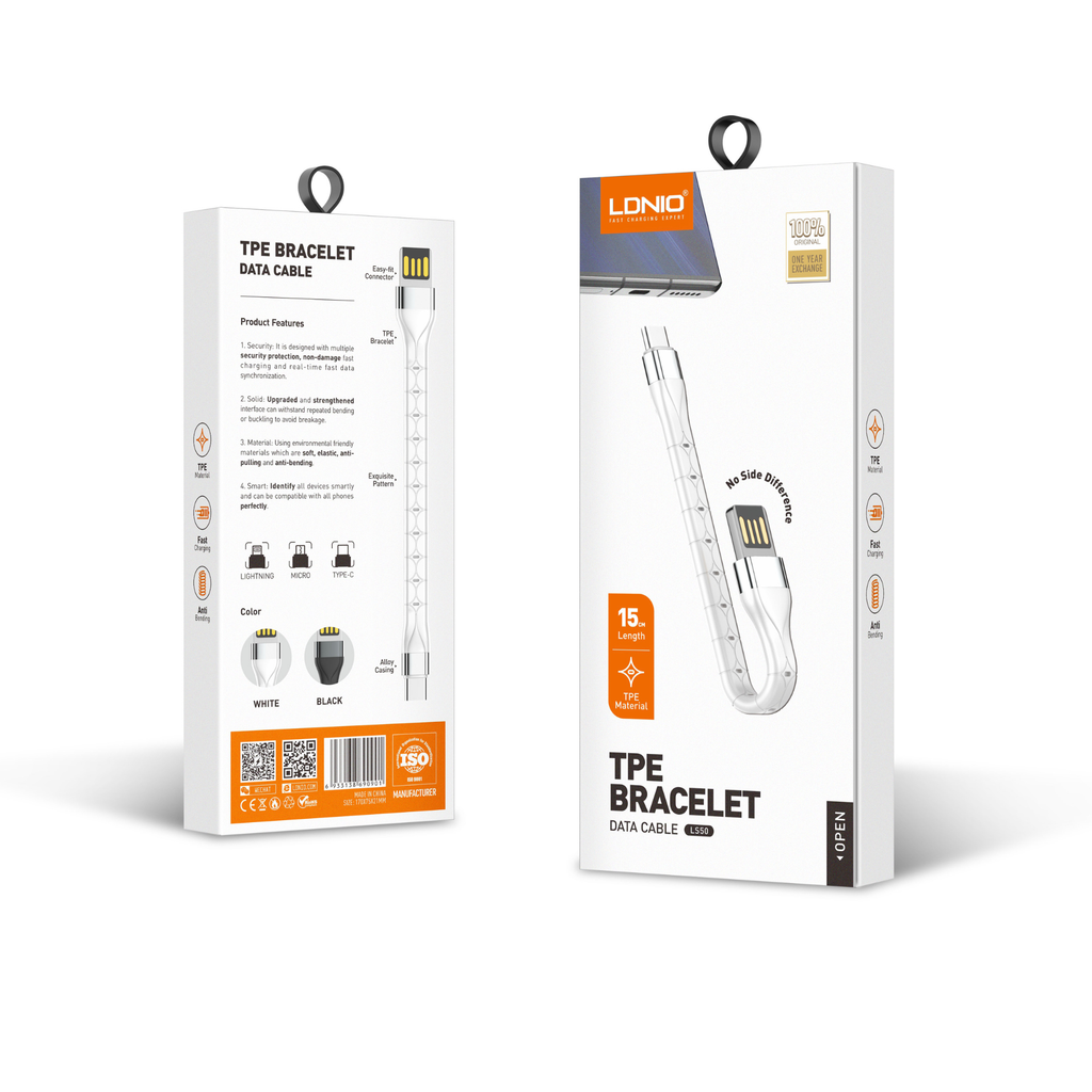 LDNIO TPE Bracelet Charging Cable LS50