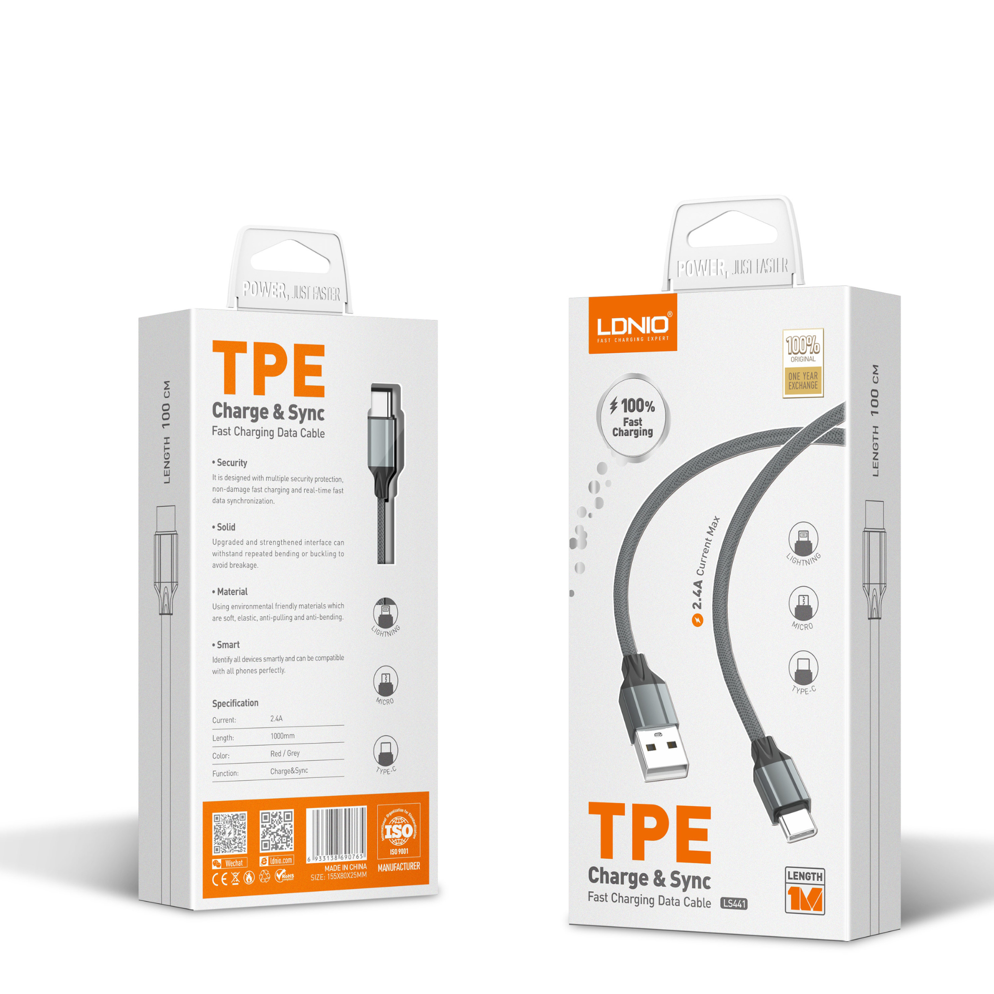 LDNIO TPE Charging Cable LS441