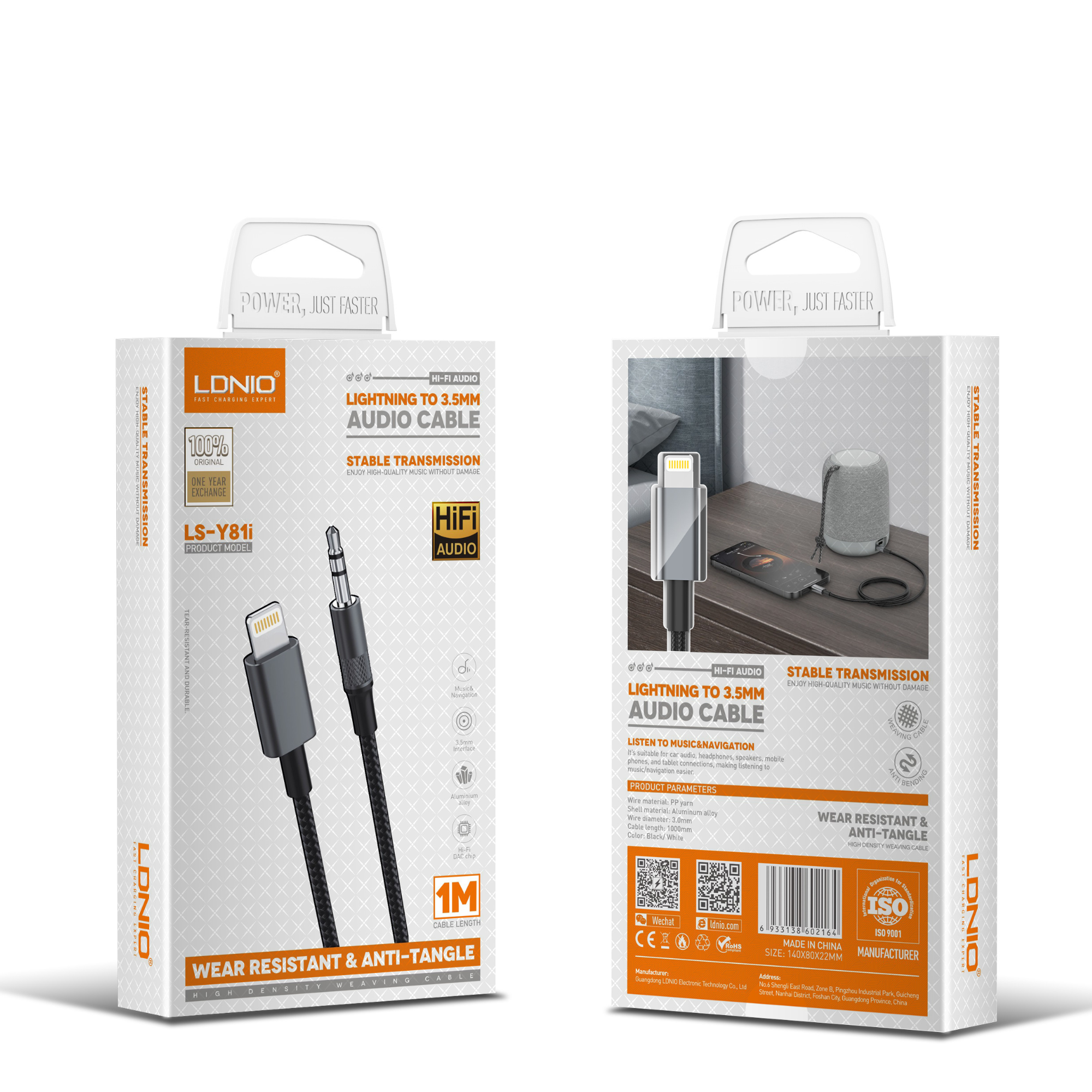 LDNIO Aux Male Dongle Cables LS-Y81