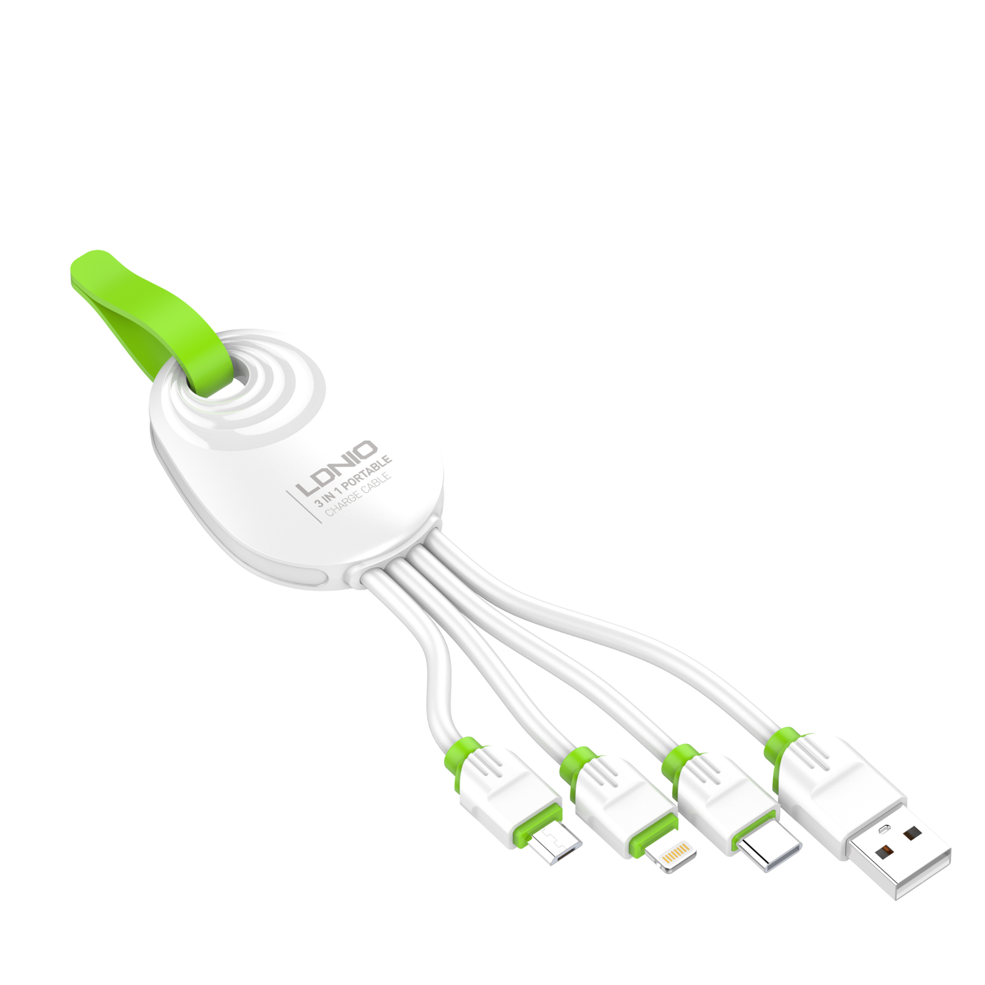 LDNIO 3 in 1 Fast Charching Management Cables LC95