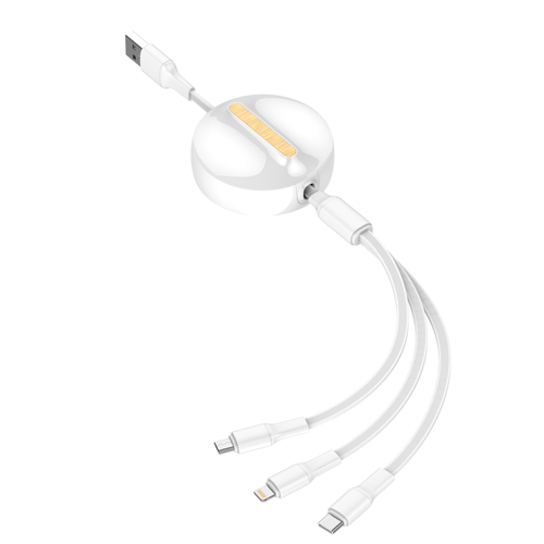 LDNIO 3 in 1 Fast Charching Retractable Cables LC90A
