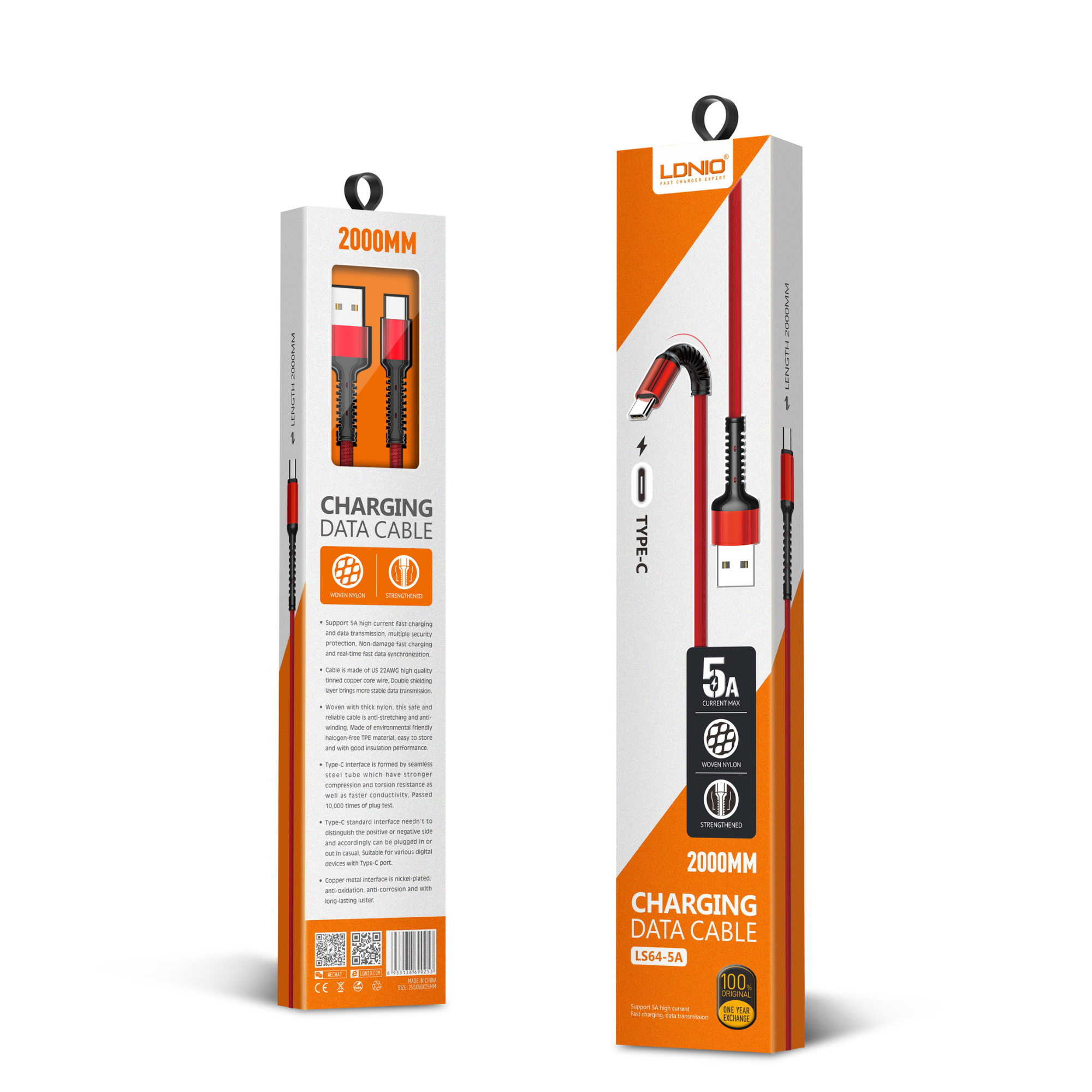 LDNIO Fast Charging Data Cable 2000MM LS64-5A