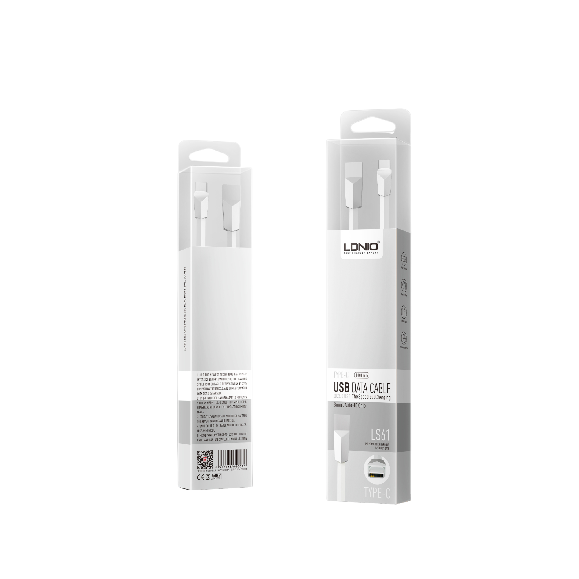 LDNIO Fast Charging Type-C Cable 1m LS61