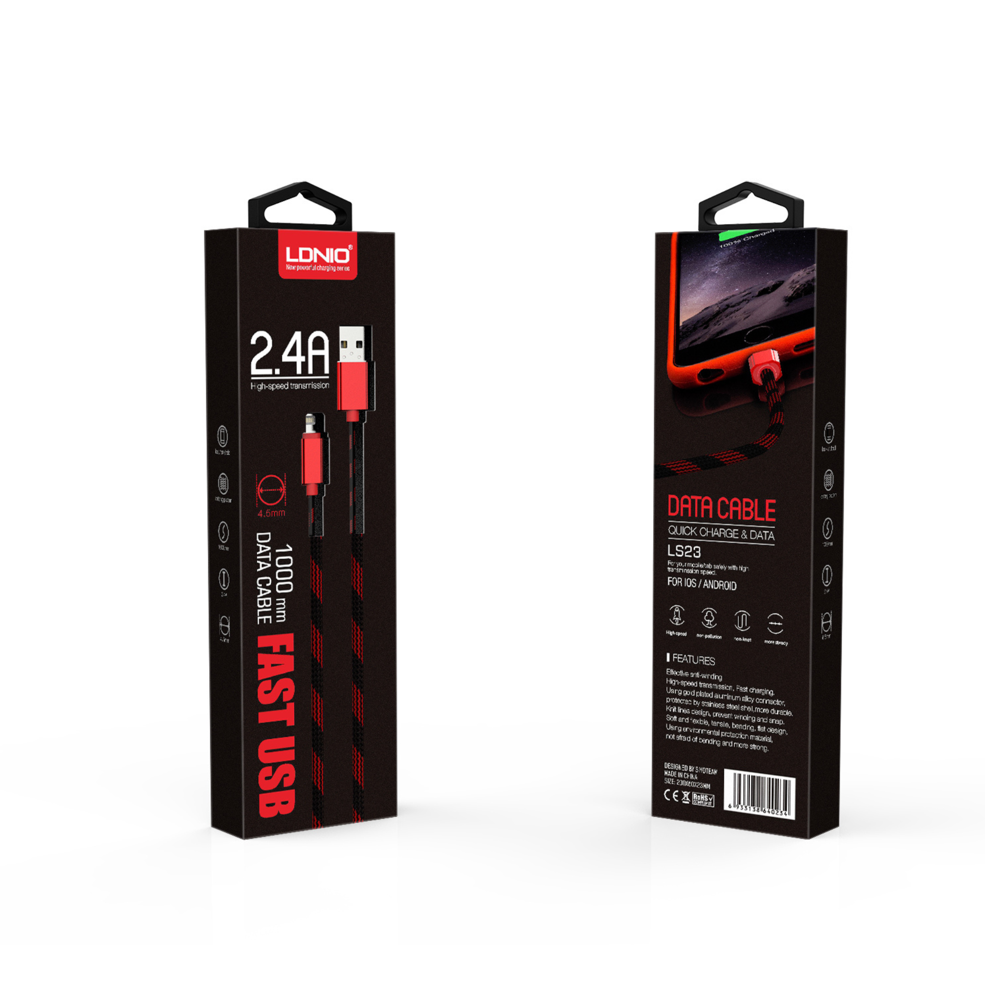 LDNIO Fast Charging Cable 1000mm LS23