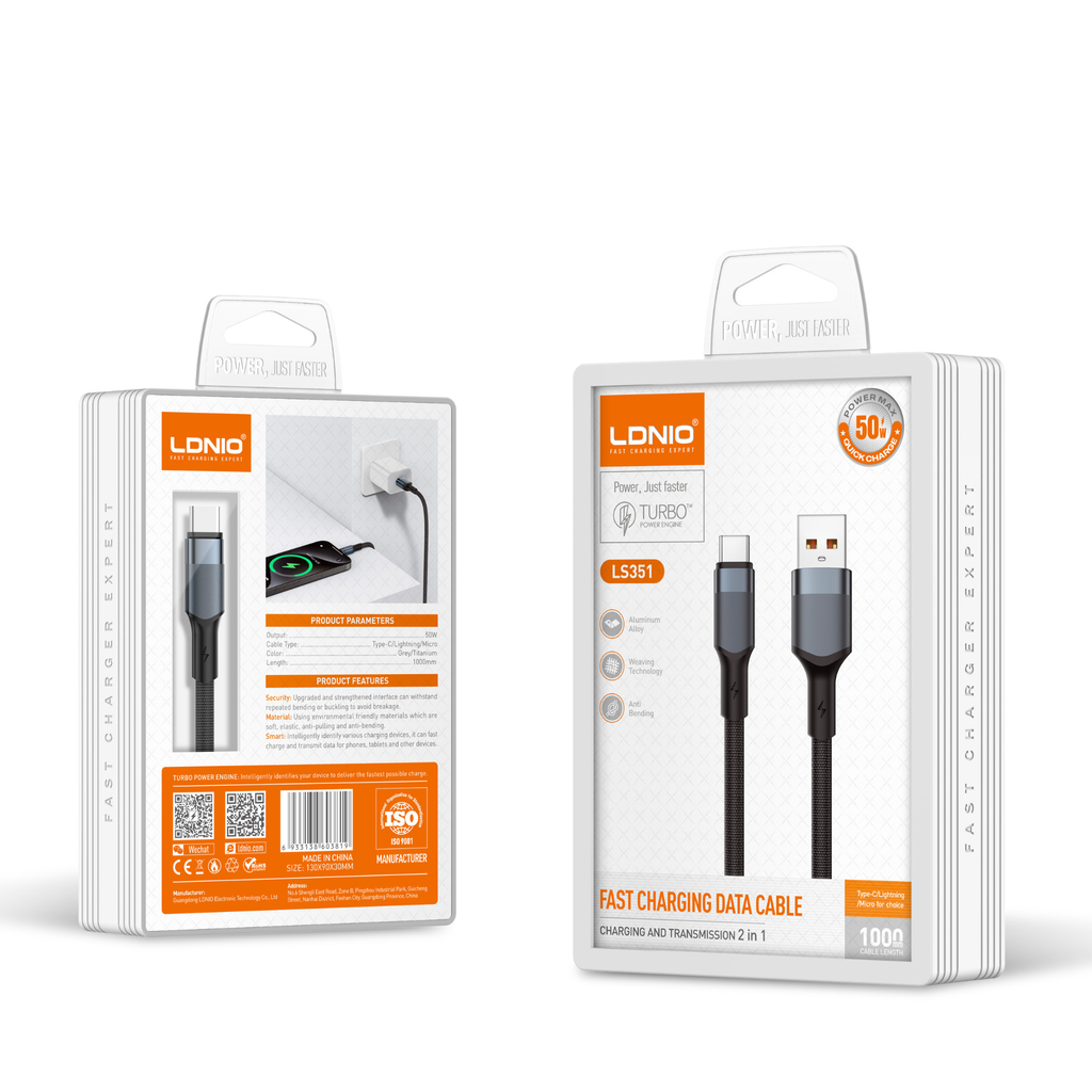 LDNIO Fast Charging Data Cable 1000mm LS351