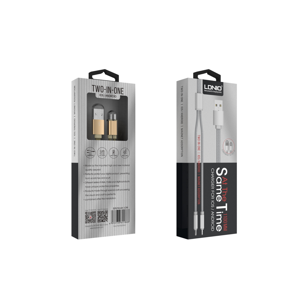 LDNIO 2 in 1 Same Time Charger LC86