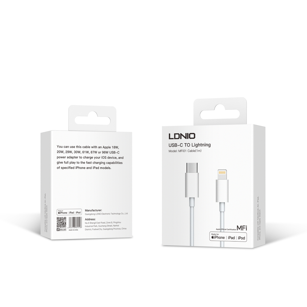 LDNIO Charging Cable Type-C/Lightning MFI01