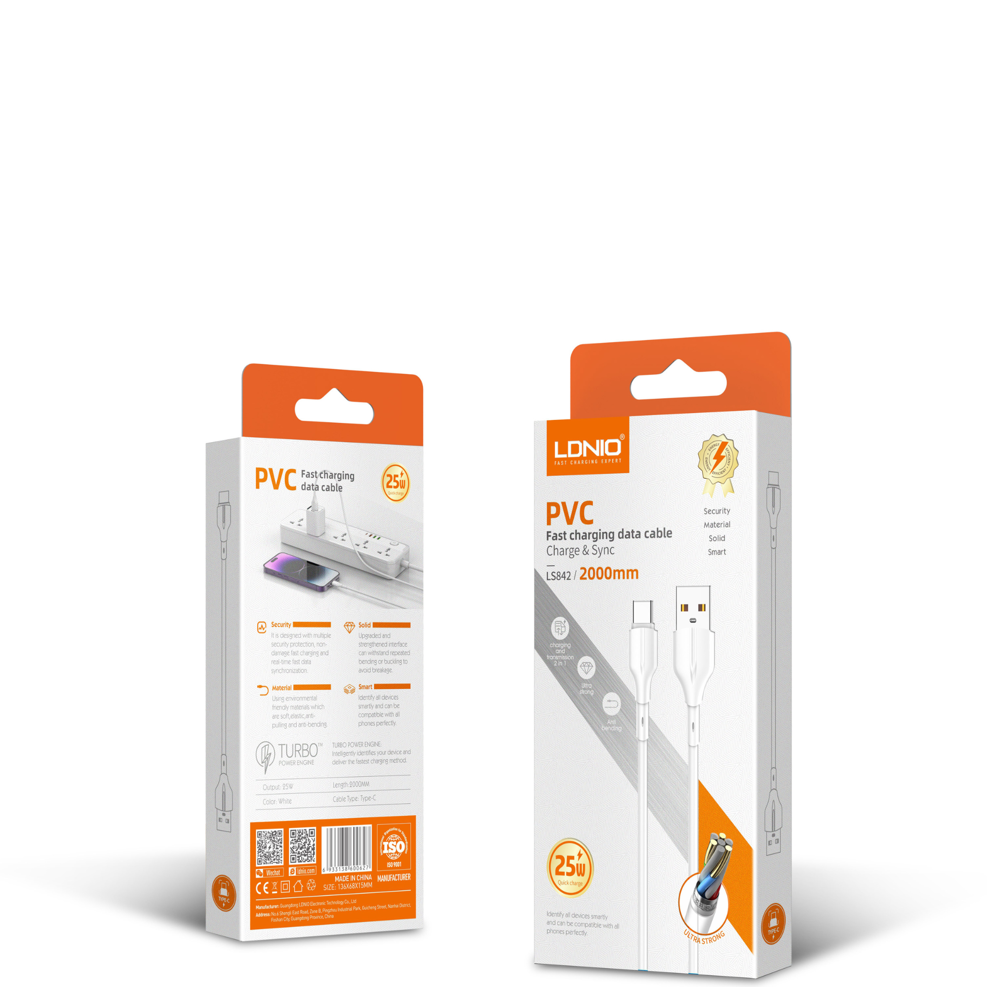 LDNIO Charging Cable LS842 PVC