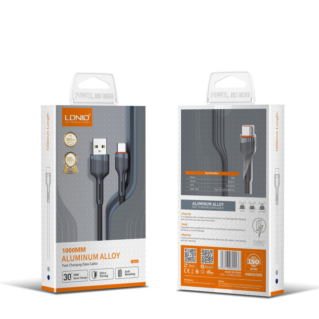 LDNIO 30W Fast Charging Cable LS641
