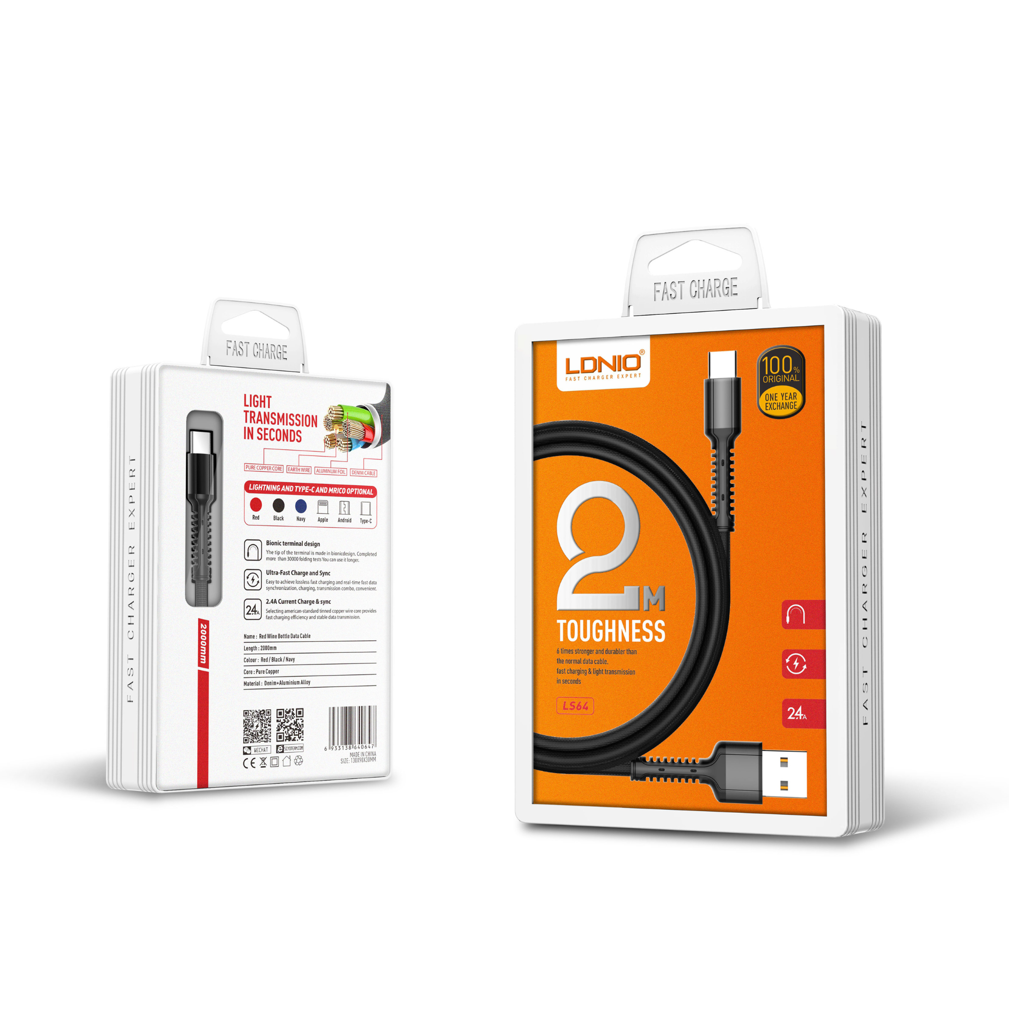 LDNIO 2M Fast Charging Cable LS64