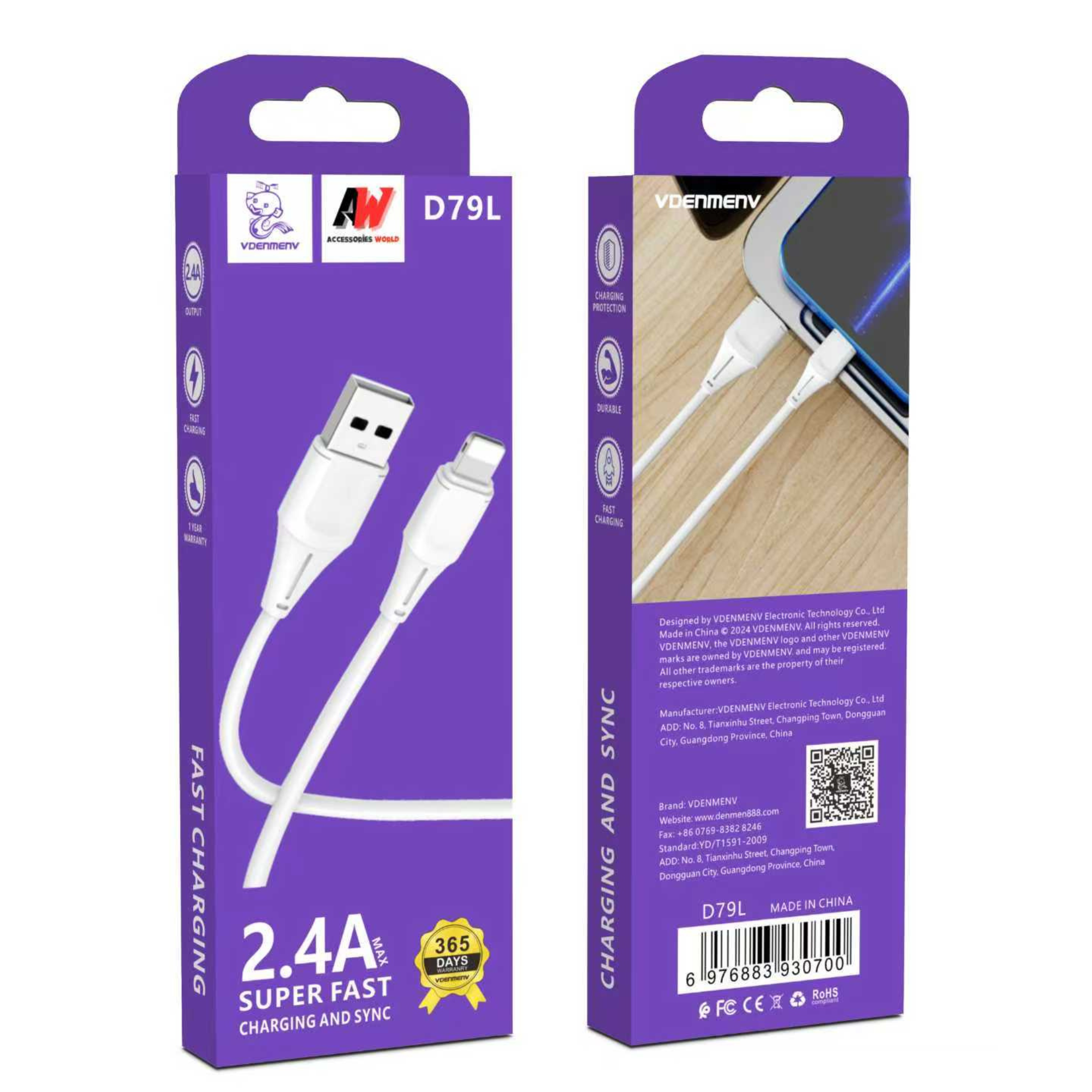 Vdenmenv Super Fast Charging Cable D79L