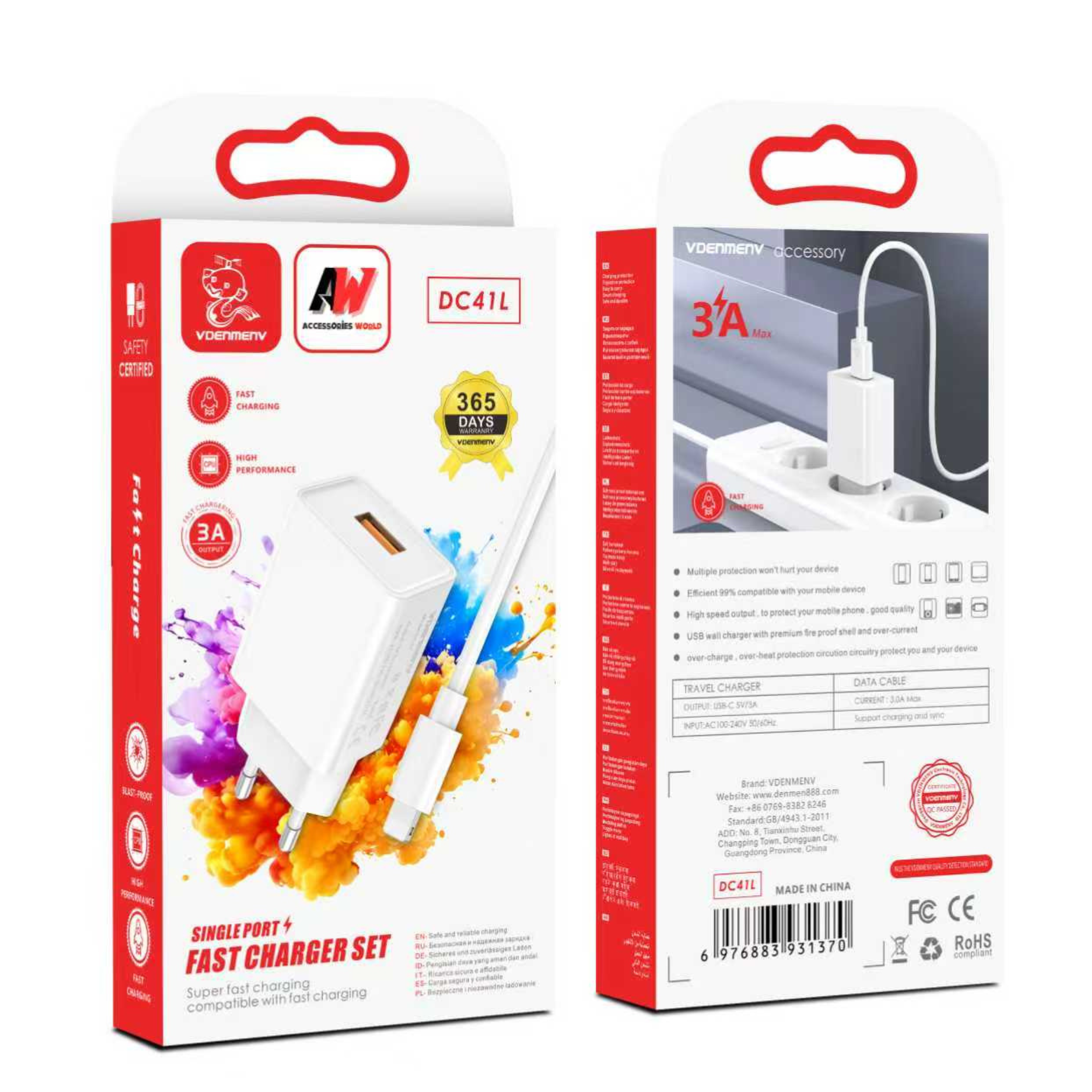 Vdenmenv Micro Set Fast Charger DC41L