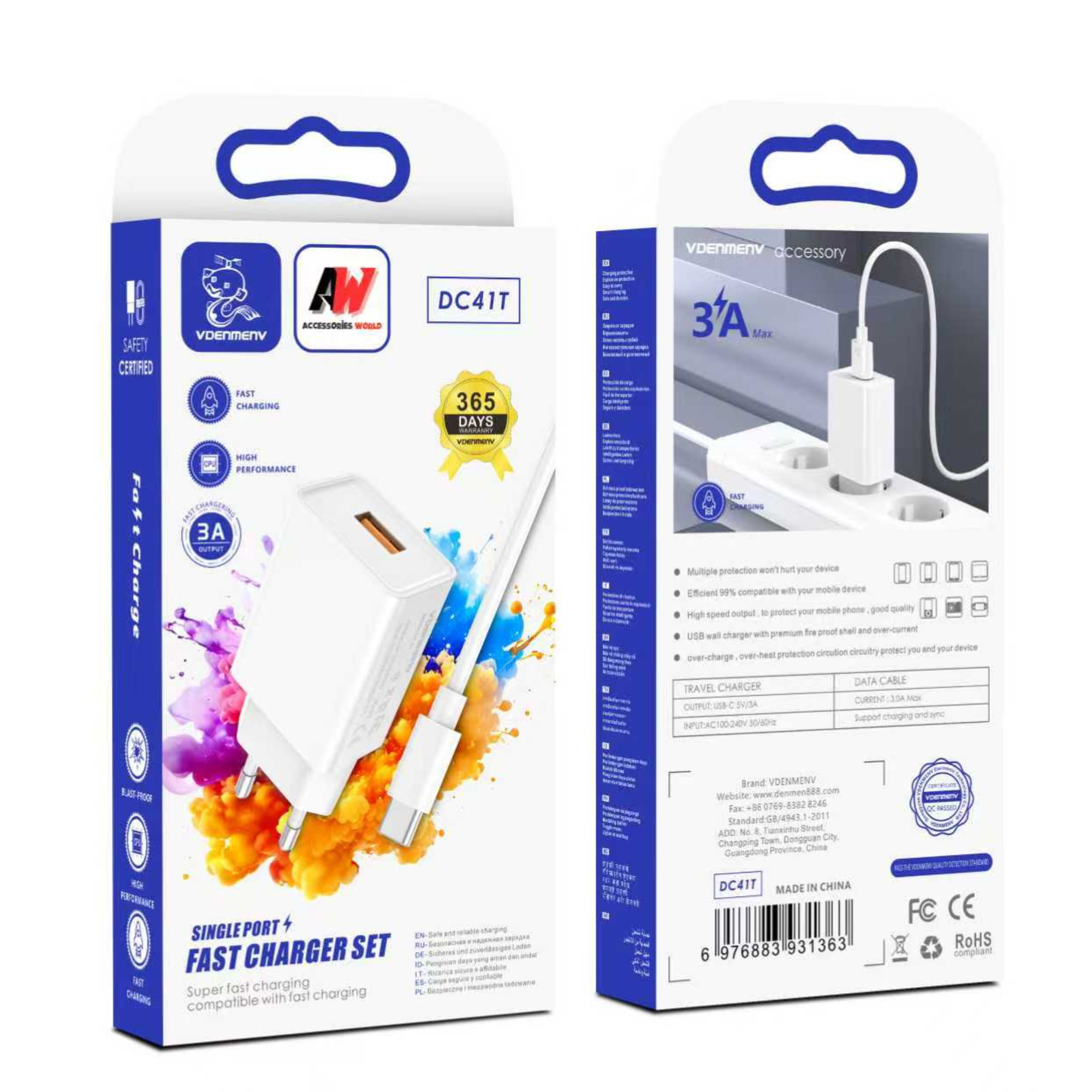 Vdenmenv Micro Set Fast Charger DC41T