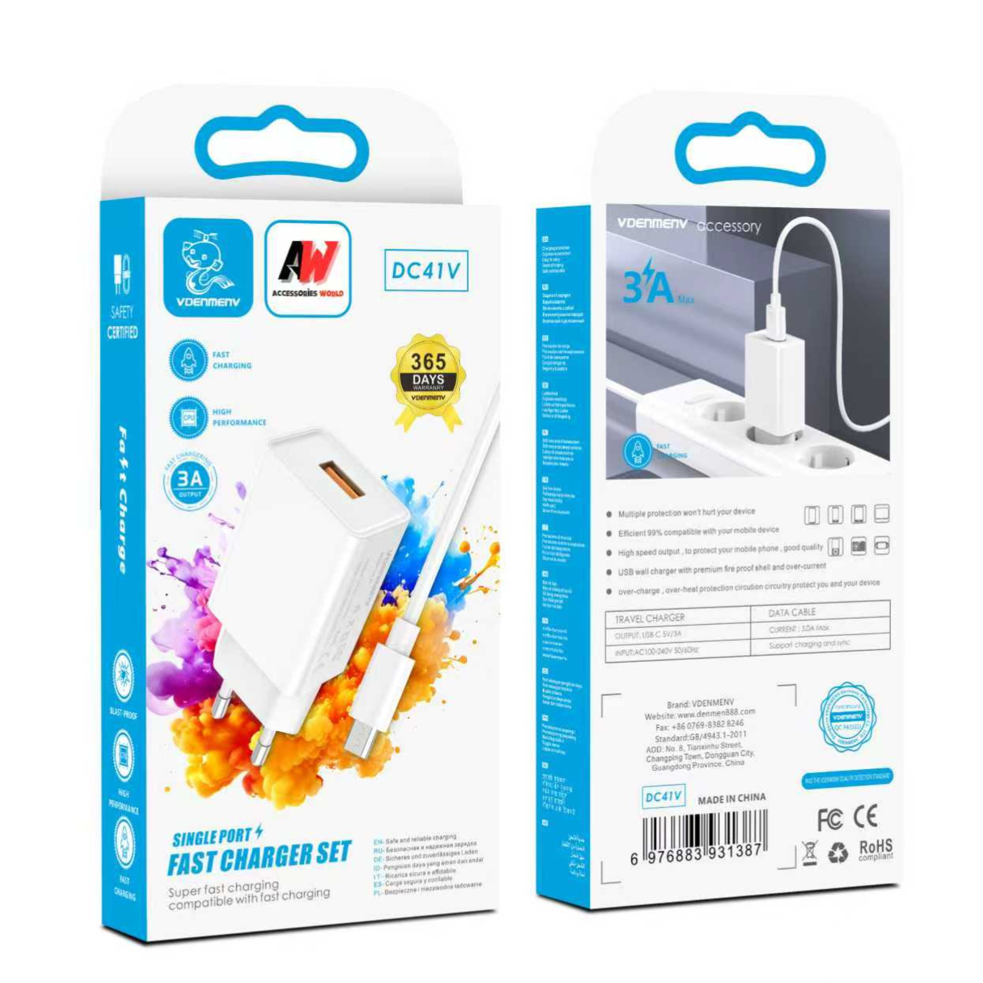 Vdenmenv Micro Set Fast Charger DC41V