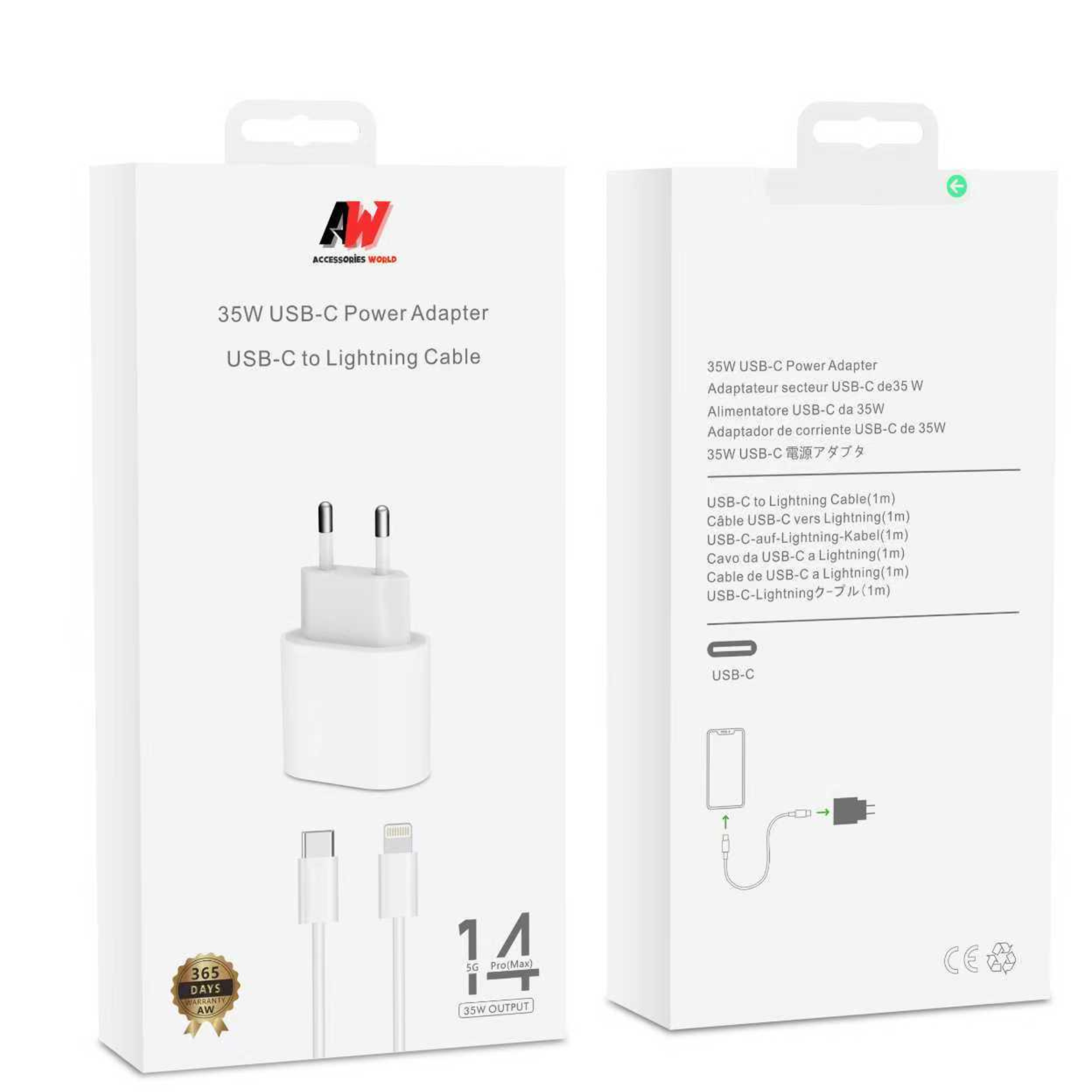 Vdenmenv USB-C to Lightning 35W Power Adapter