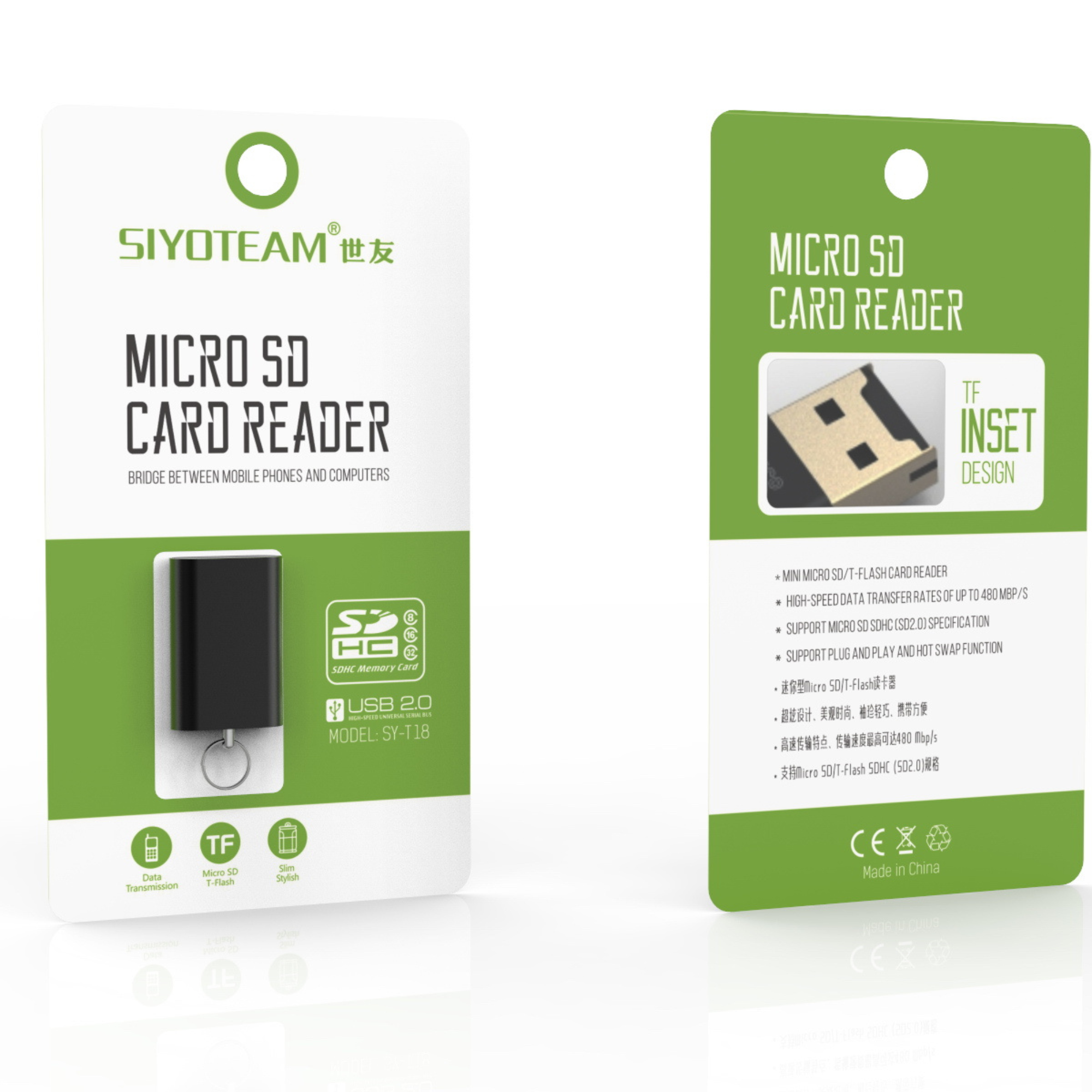 Siyoteam Micro SD Card Reader SY-T18