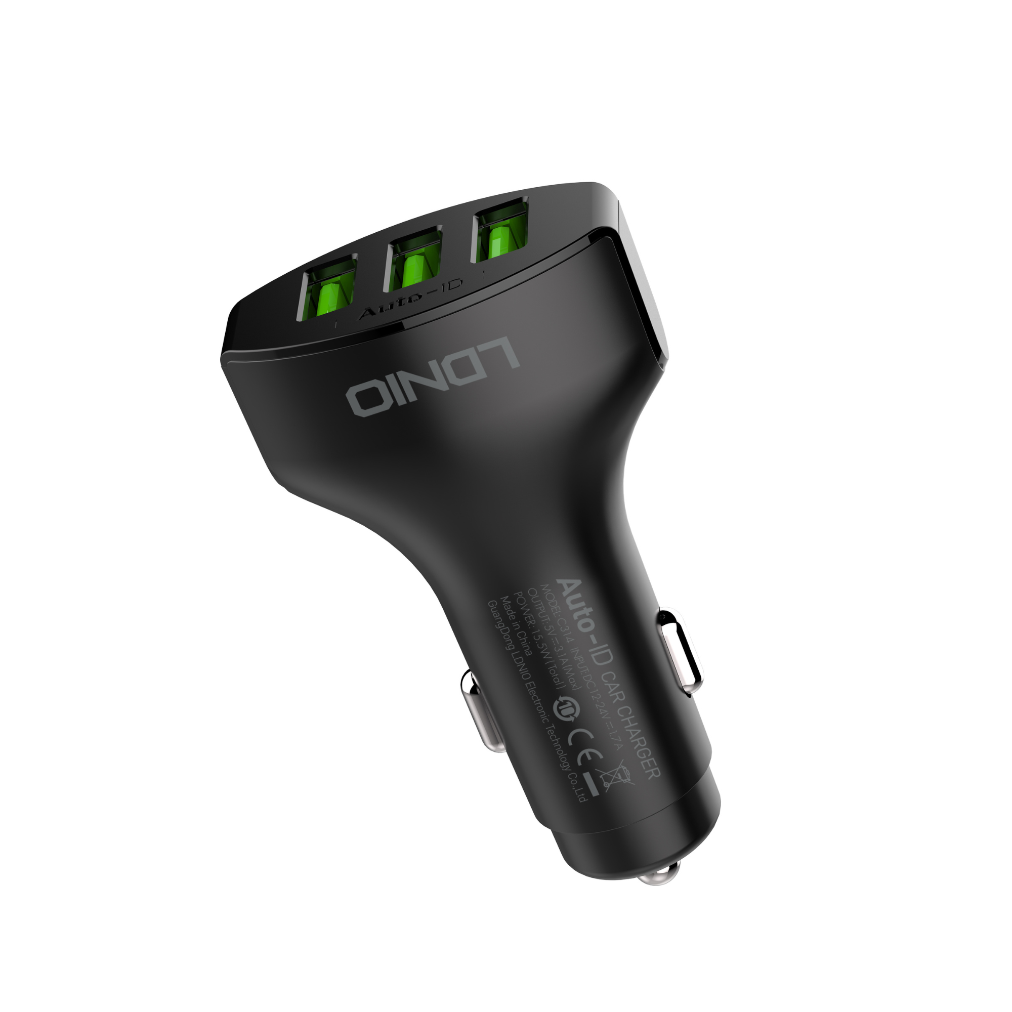 Ldnio 3.4A Triple USB Fast Car Charger C314
