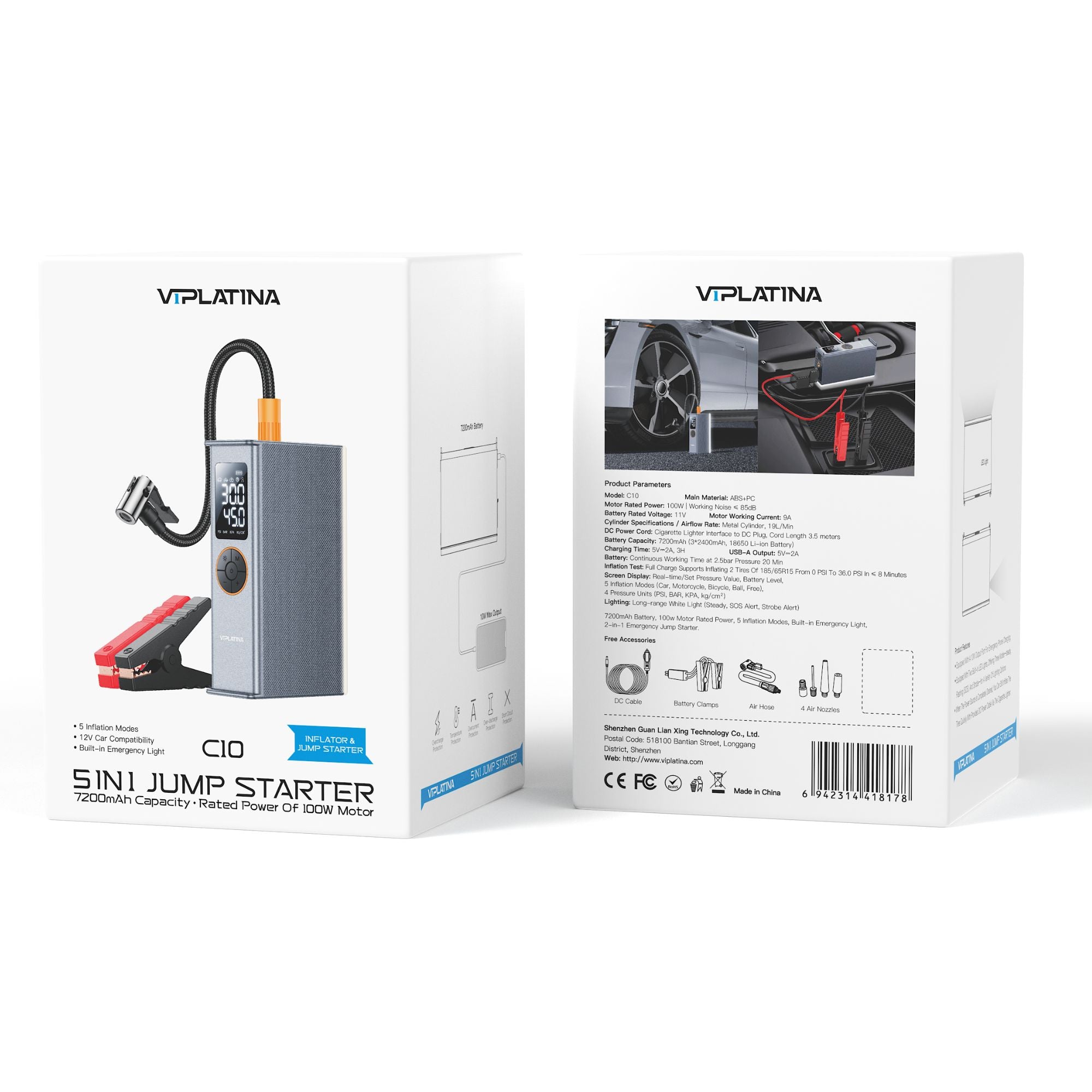 VIPLatina 5 in 1 Jump Starters C10