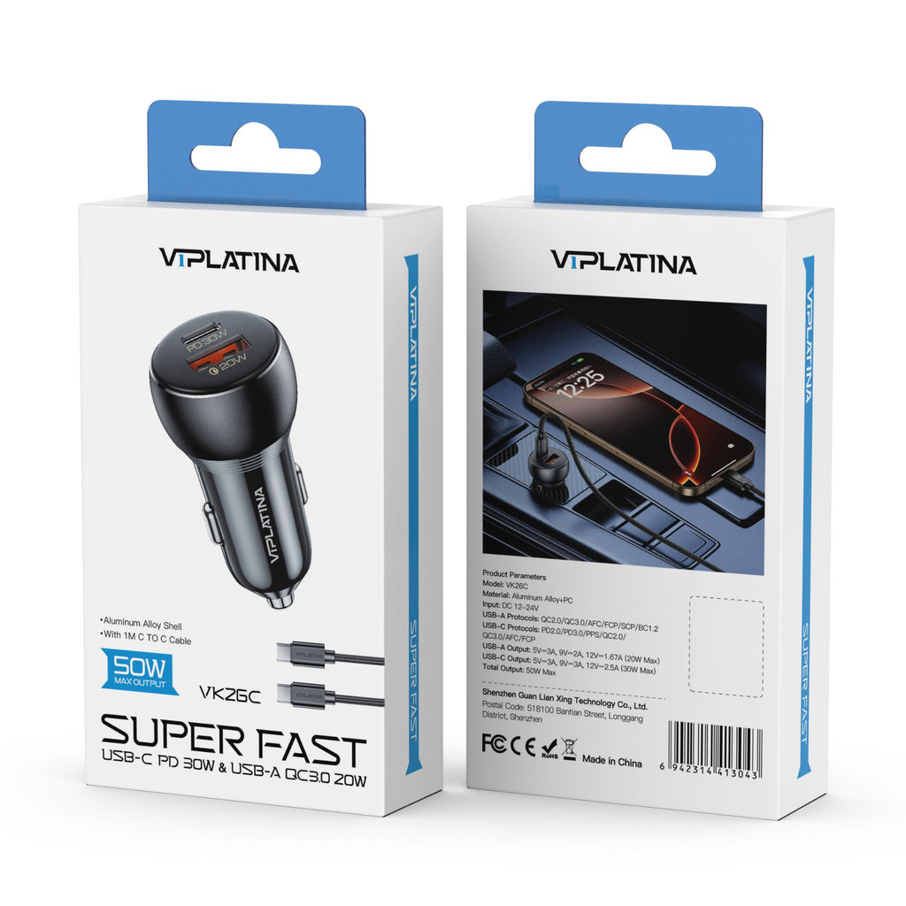 VIPLatina Super Fast Car Charger VK26c