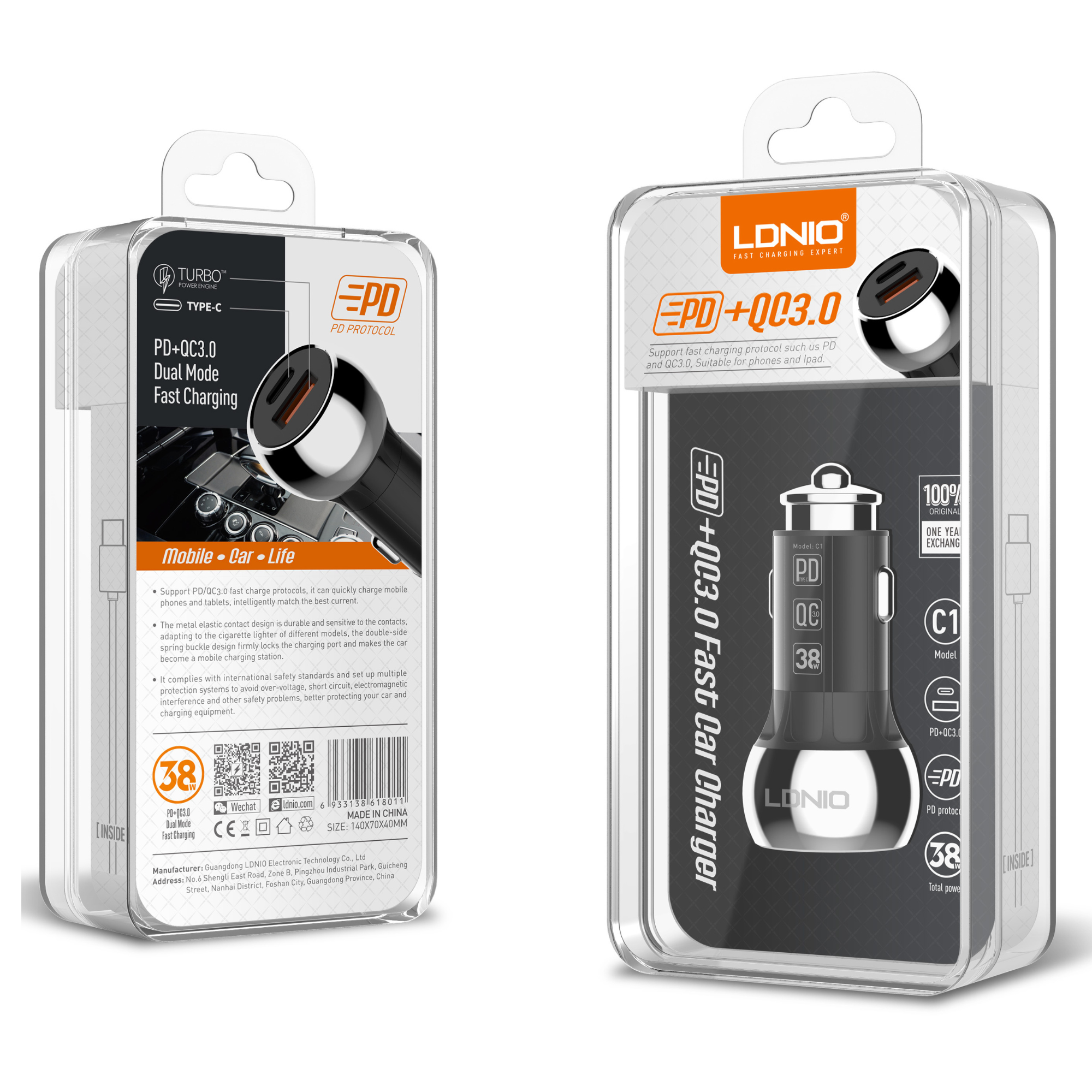 Ldnio PD + QC3.0 Fast Car Charger C1