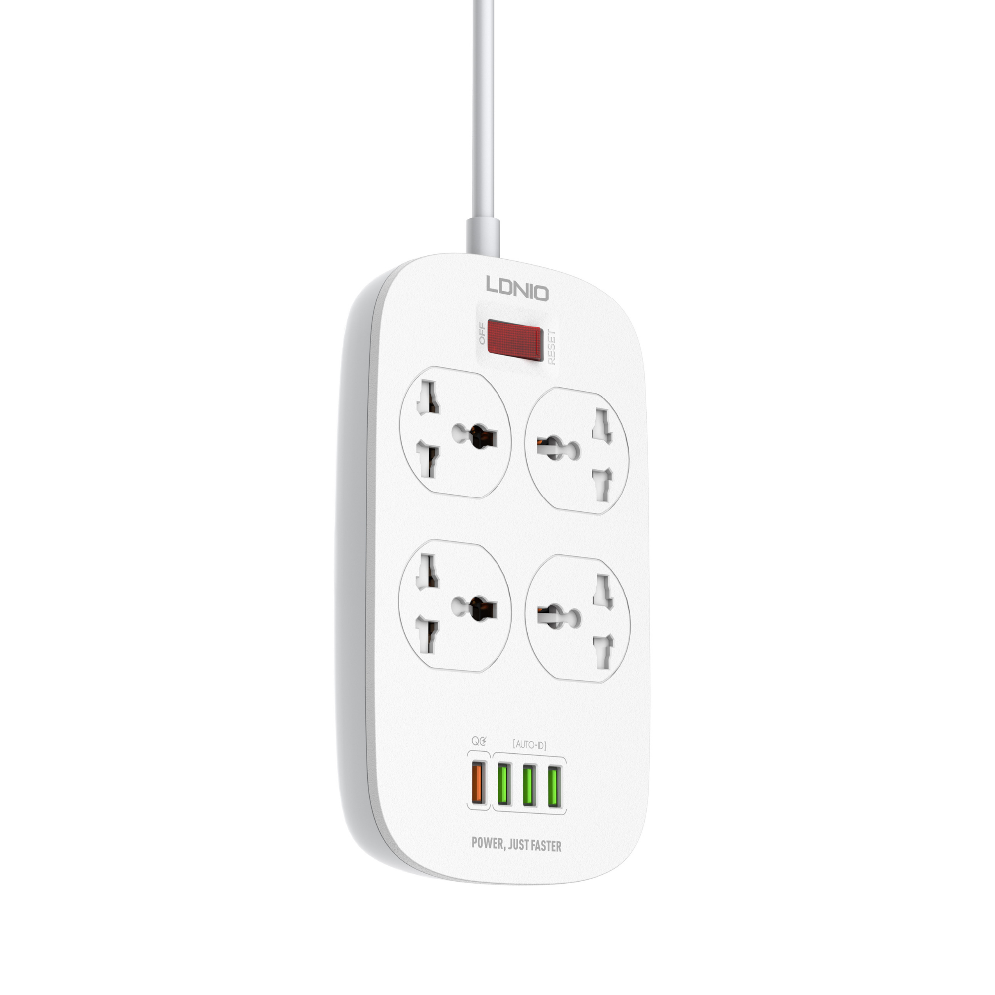 LDNIO 4 Power Socket & 4 USB 2500W SC4407