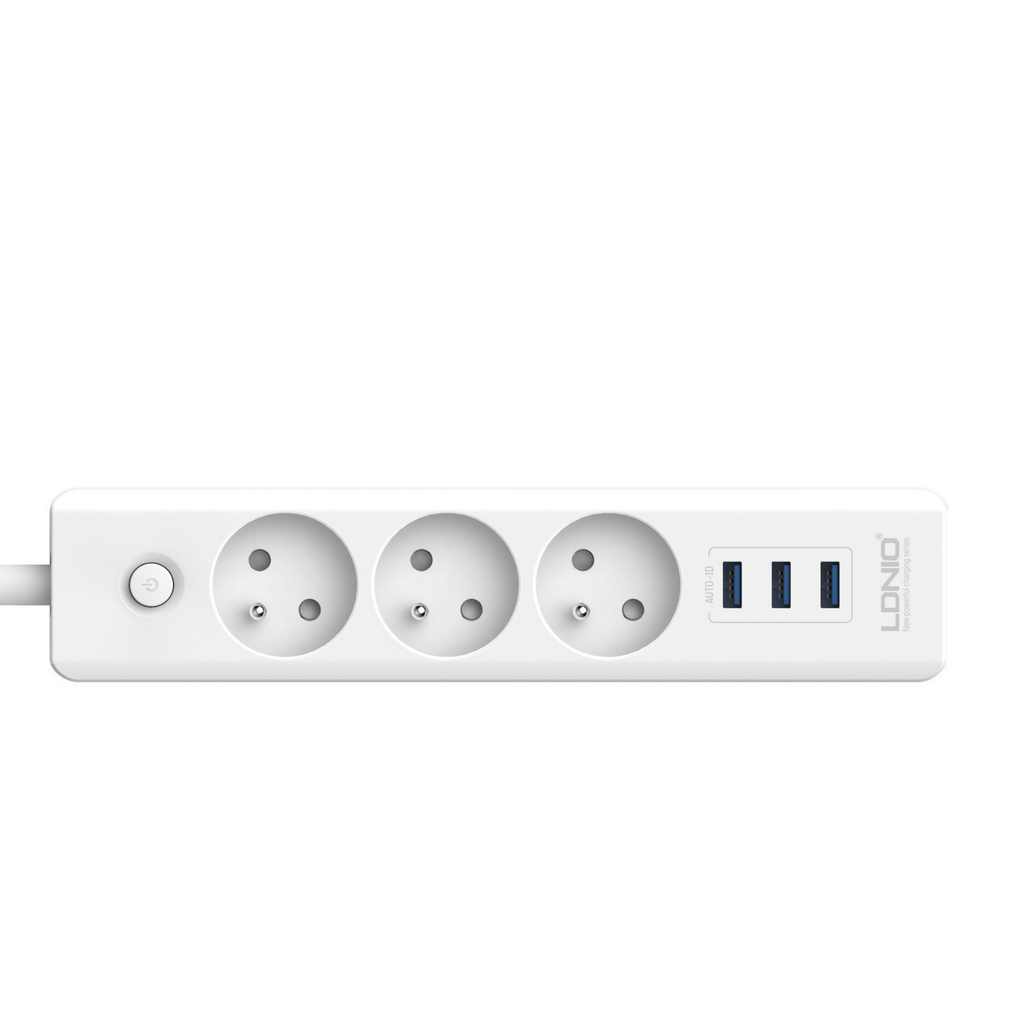 LDNIO 3 USB  3 Outlets 1.8m Power Extension SE3330