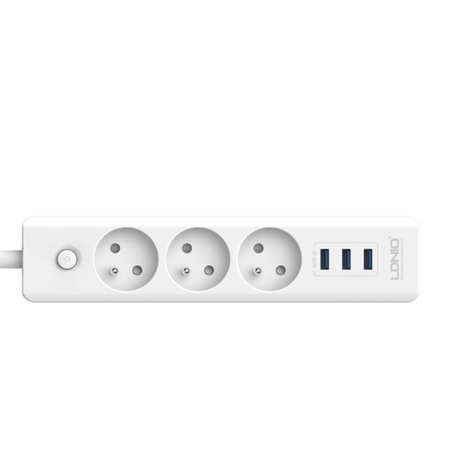 LDNIO 3 USB  3 Outlets 1.8m Power Extension SE3330