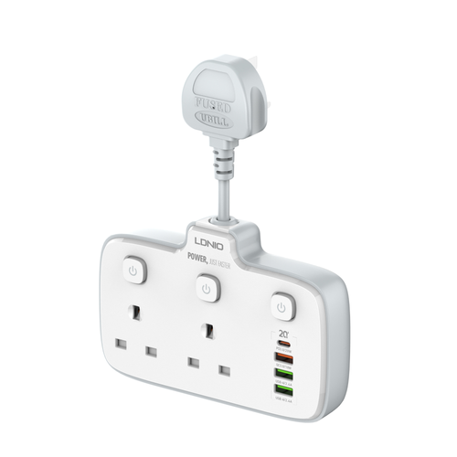 LDNIO 2 UK Outlets Adapter SK2492