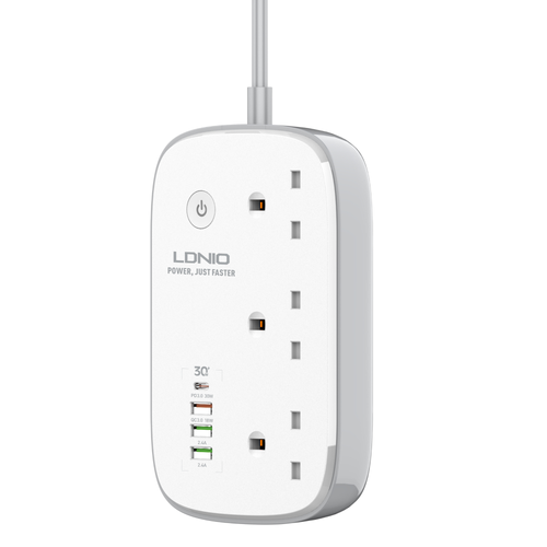 LDNIO Smart Wifi Power Strip 3 Power Sockets & 4 USB 2500W SKW3453