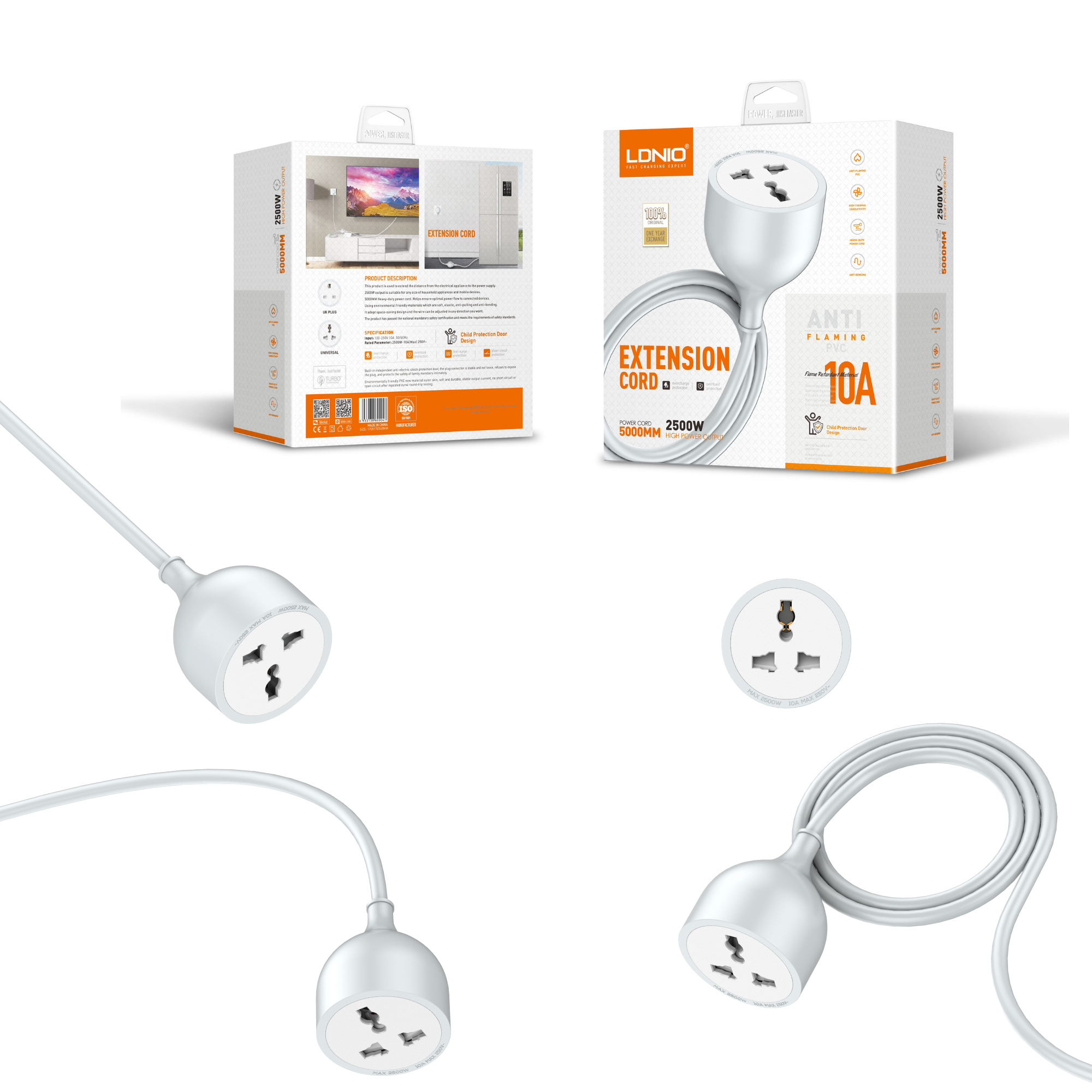 LDNIO Extension Cord 2500W SC1017