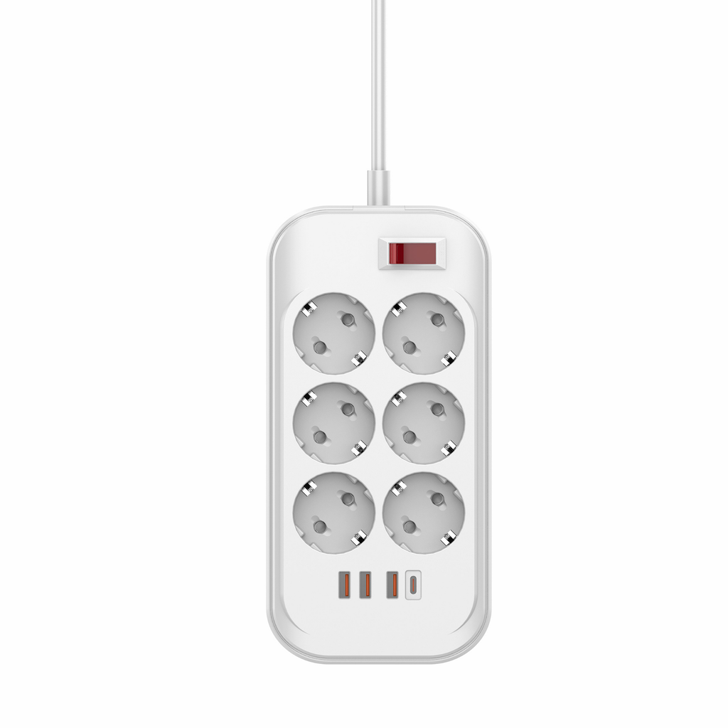 LDNIO 6 Power Socket Outlet Defender Series 2500W SE6403