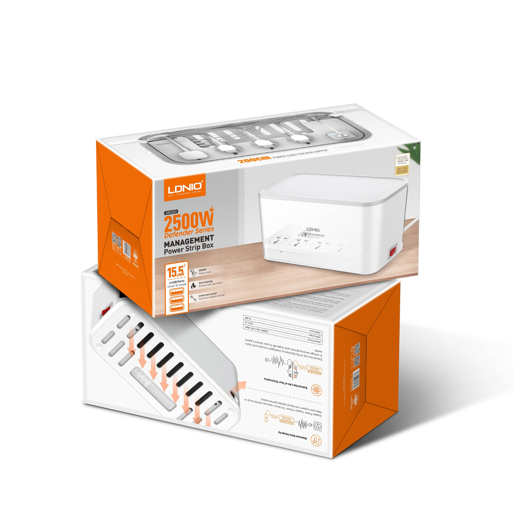 LDNIO Management Power Strip Box Defender Series 2500W SN309W