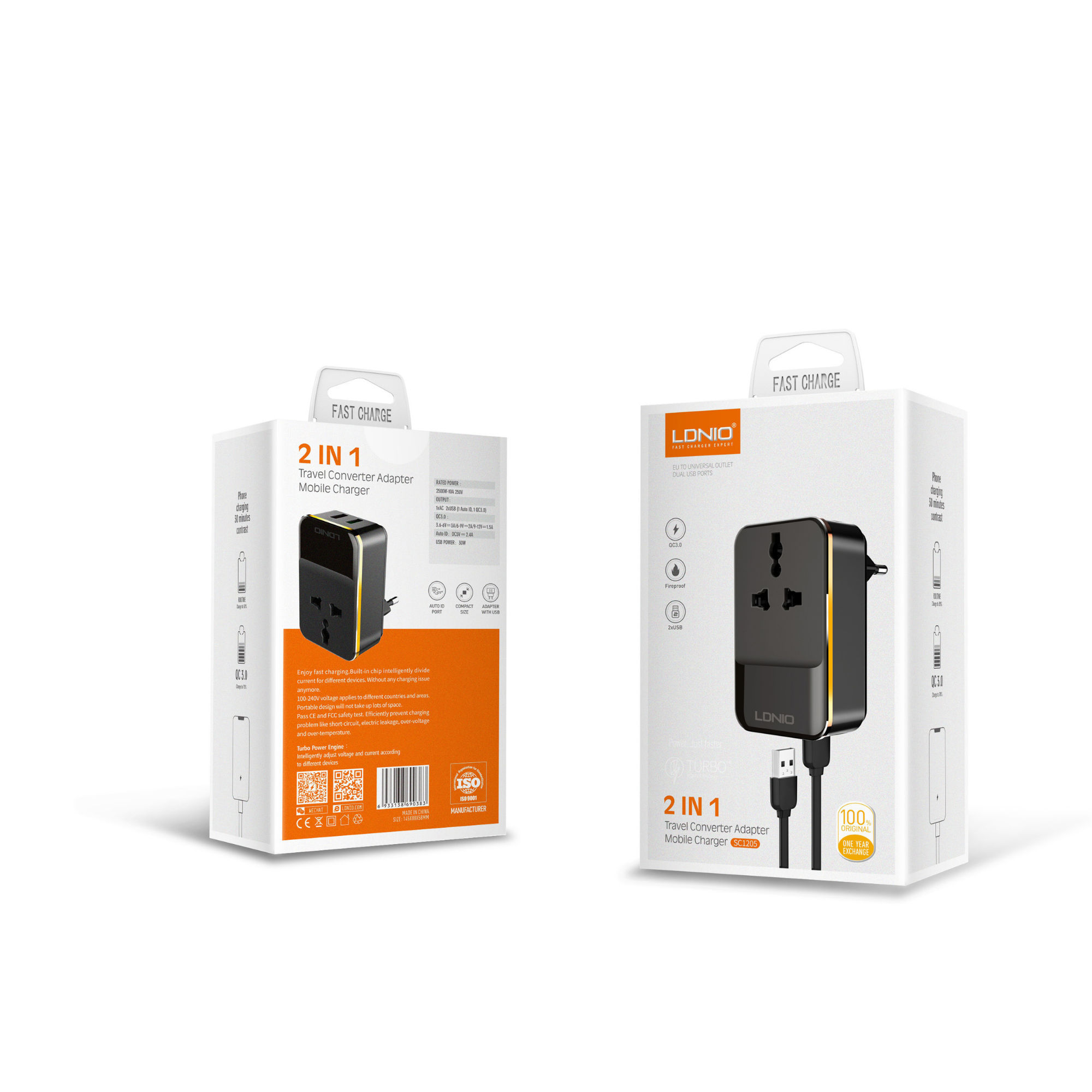 LDNIO Travel Converter Adapter SC1205