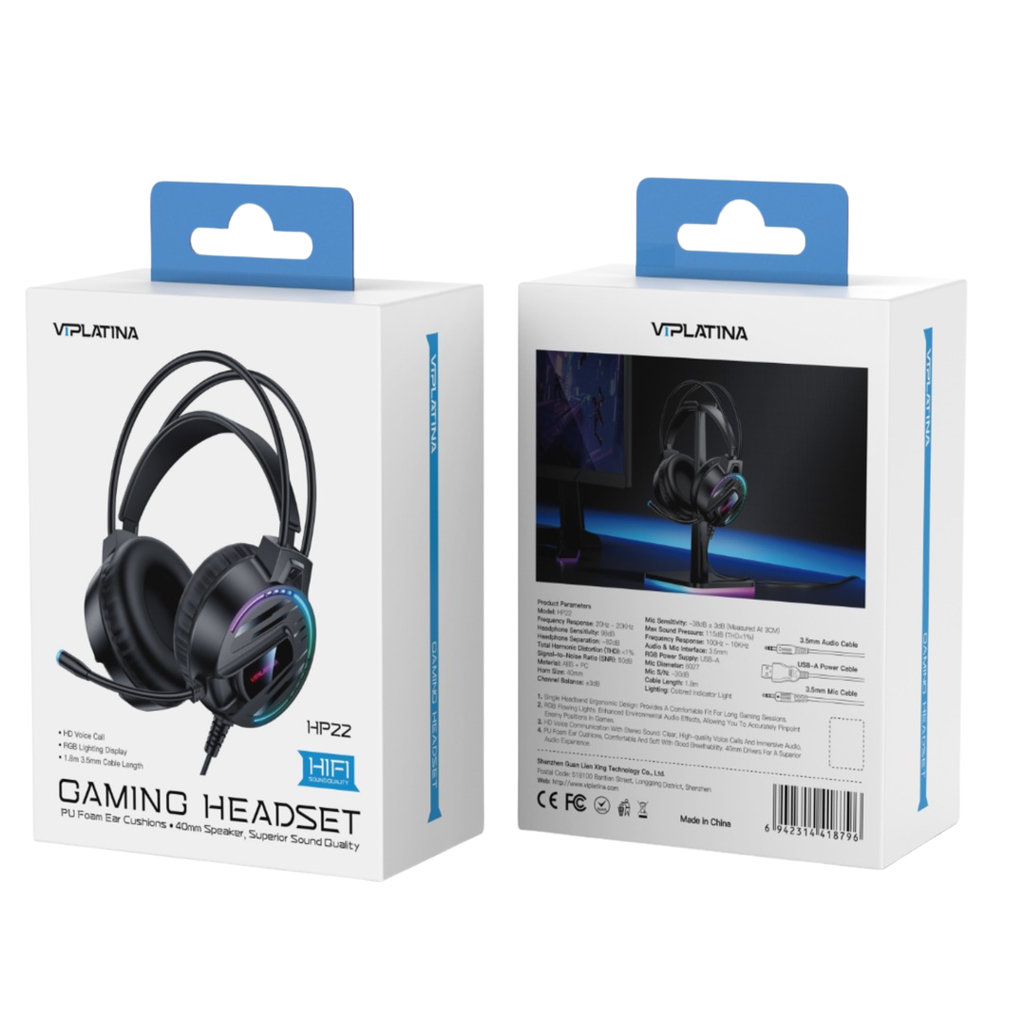 VIPLATINA GAMING HEADSET HP22