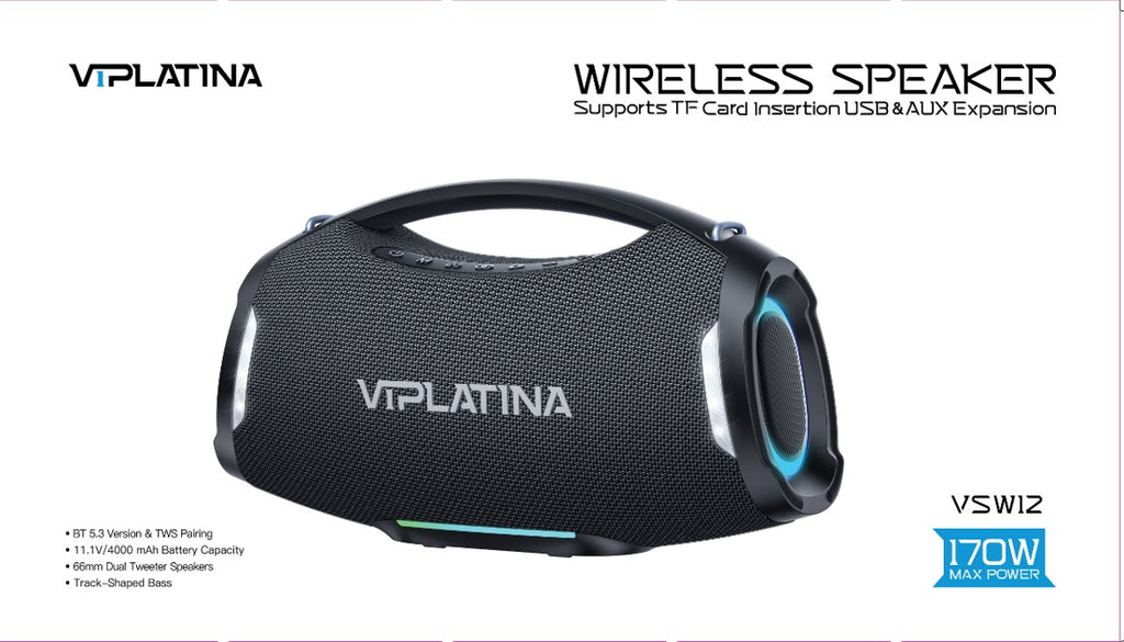 VIPLATINA WIRELESS SPEAKER 170W VSW12