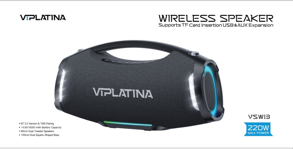 VIPLATINA WIRELESS SPEAKER 220W VSW13