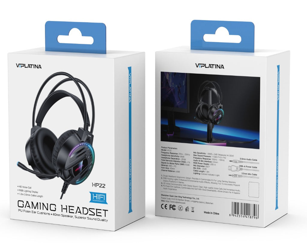 VIPLATINA GAMING HEADSET HP22