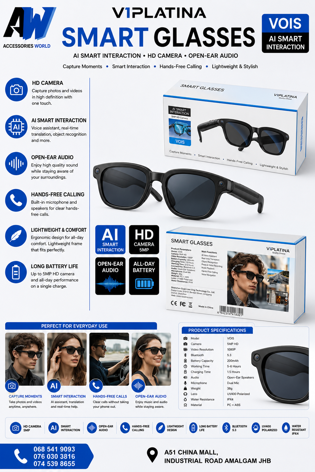 VIPLATINA SMART GLASSES