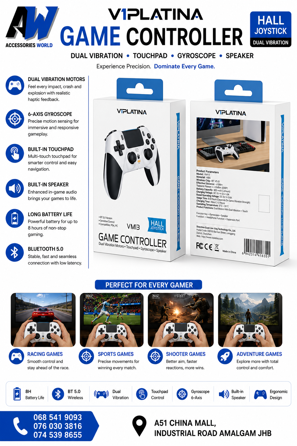 VIPLATINA VM13 WIRELESS CONTROLLER